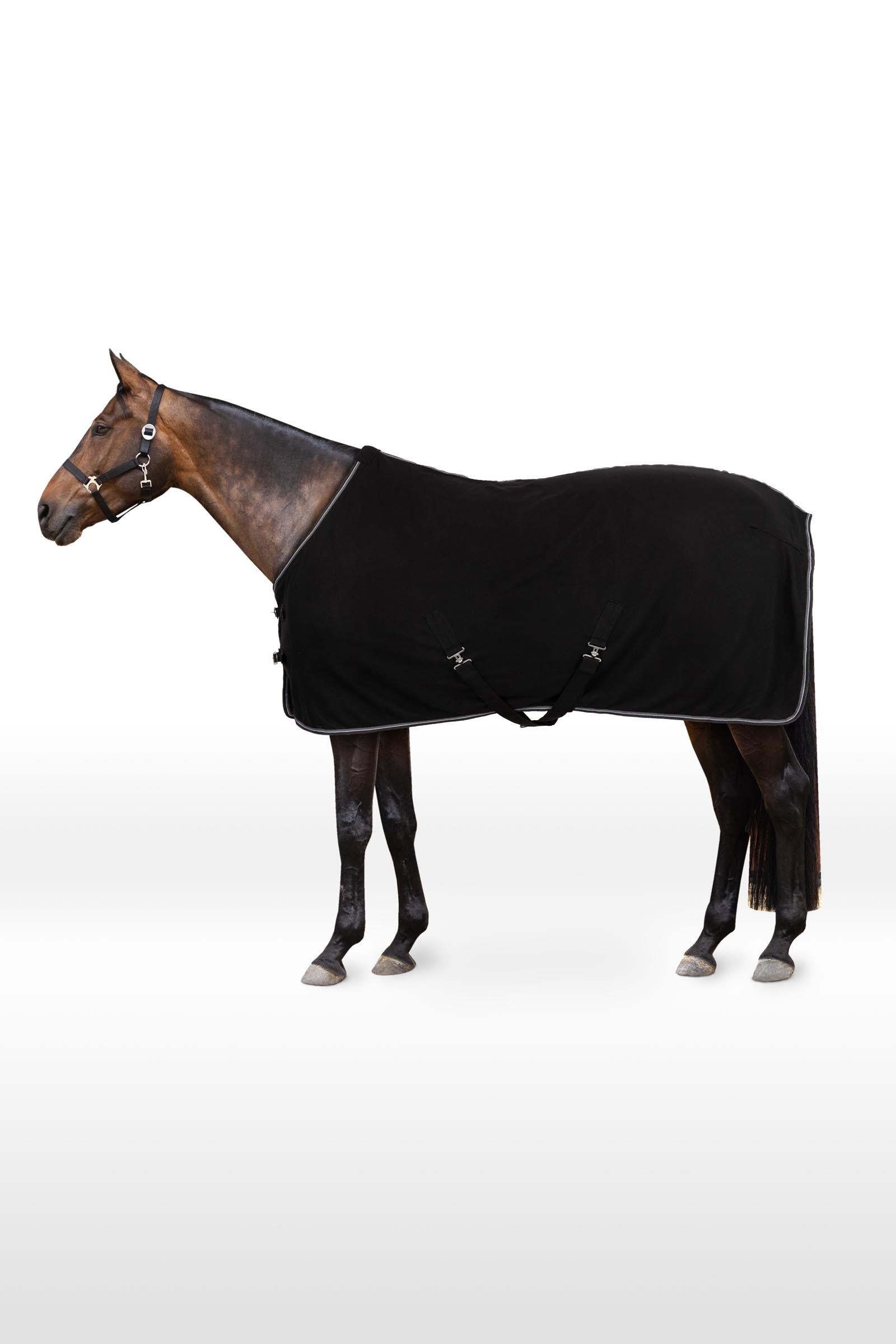 Horze Kiel Coperta In Pile Per Cavallo | 100% Poliestere | Nero Taglia 145