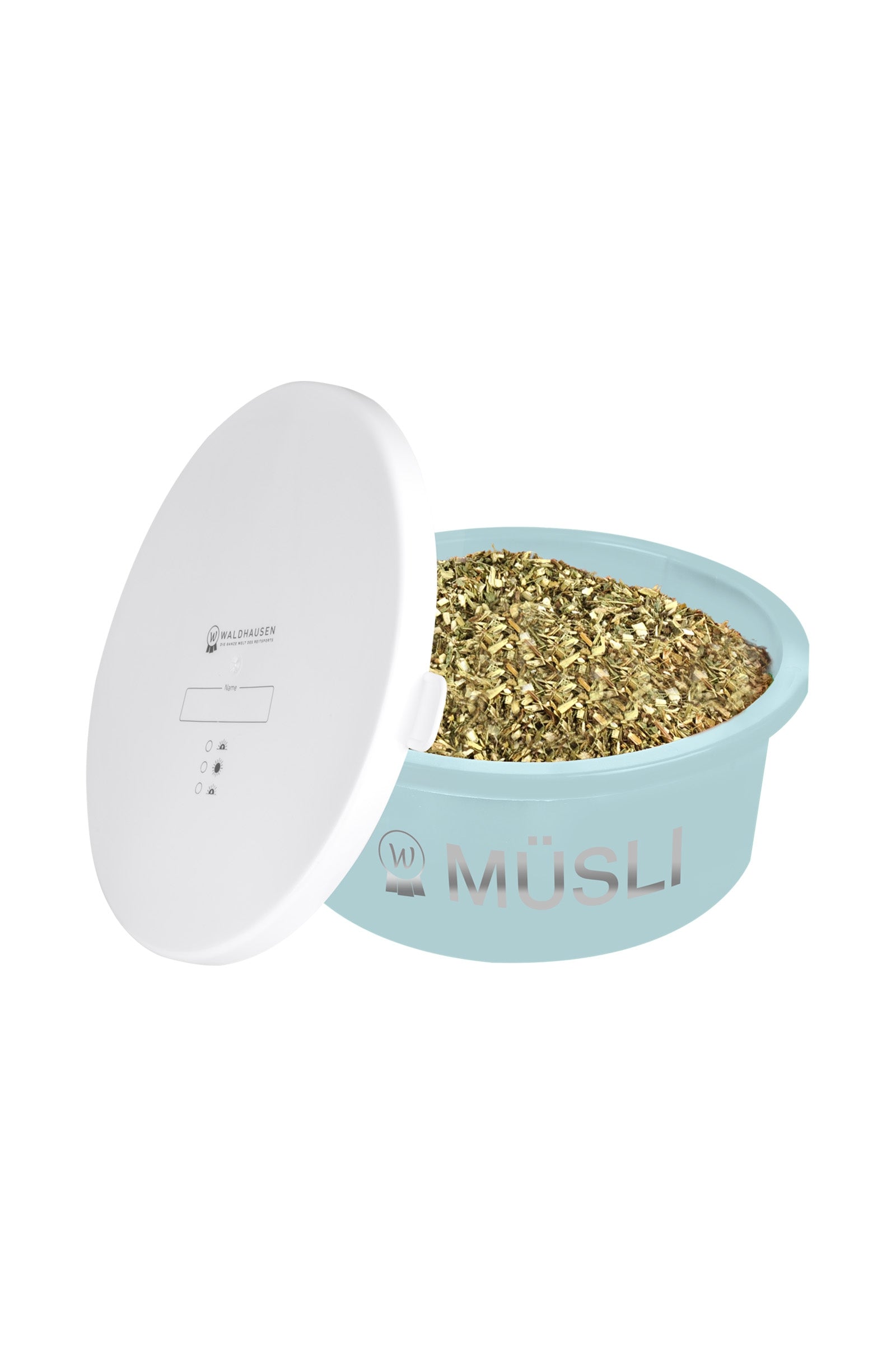 Waldhausen Müsli Schale mit Deckel – türkisblau