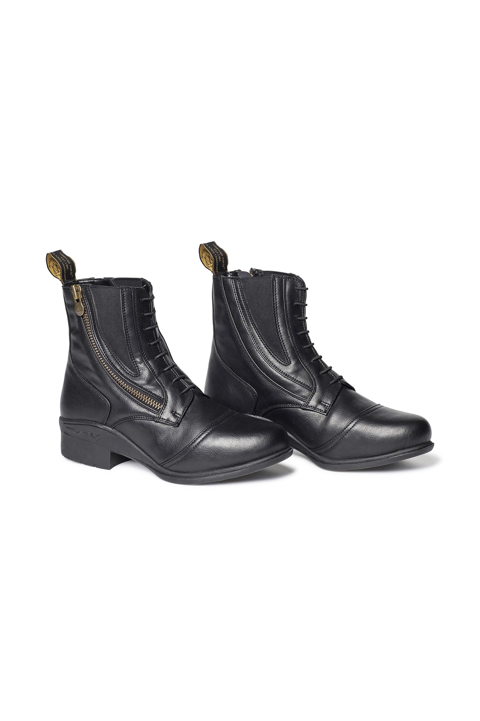 Veganza Winter Reitstiefeletten mit seitlichem Reißverschluss Black 36