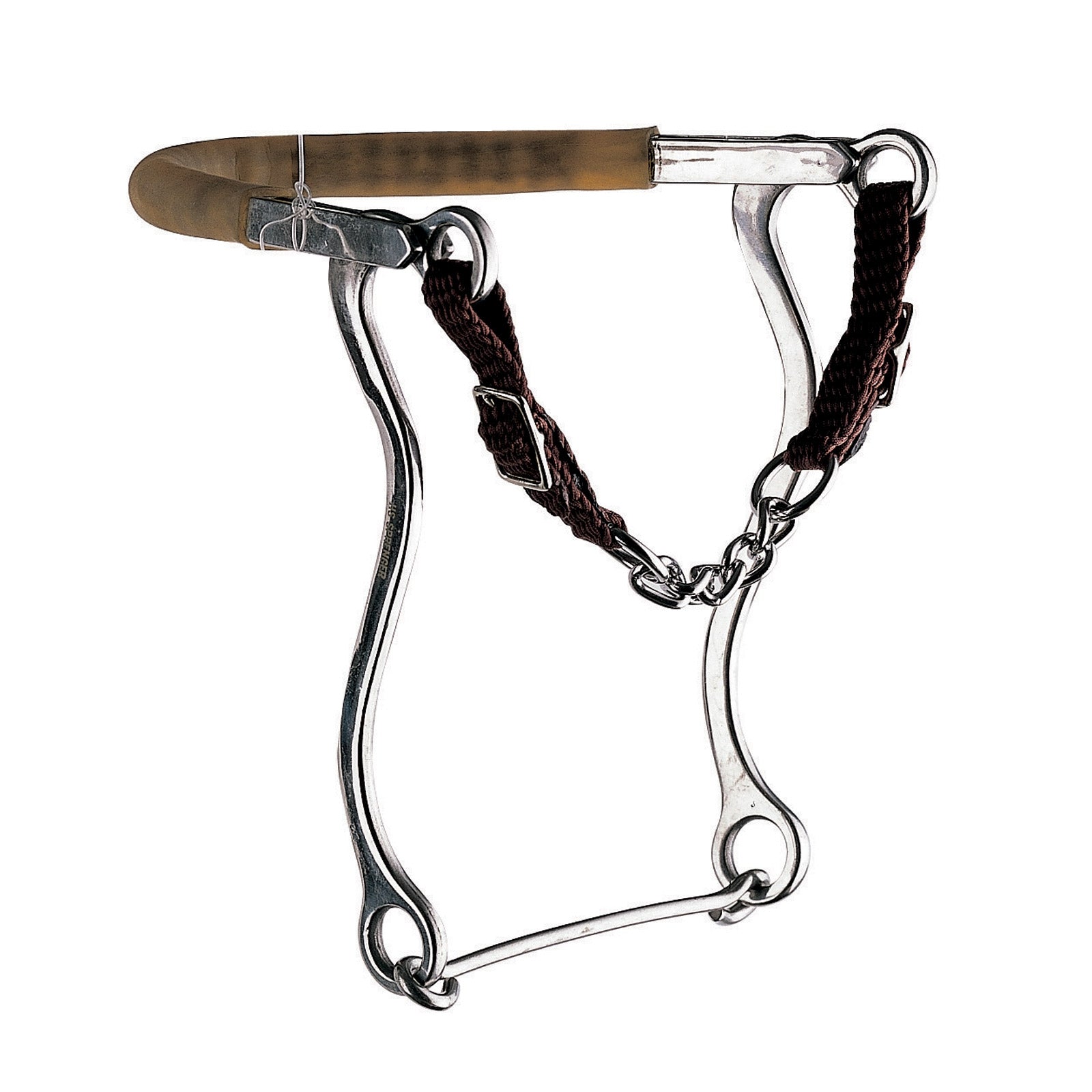 Sprenger Mechanisches Hackamore mit Kinnkette und Edelstahl-Seitenteilen, 31cm Gebisse