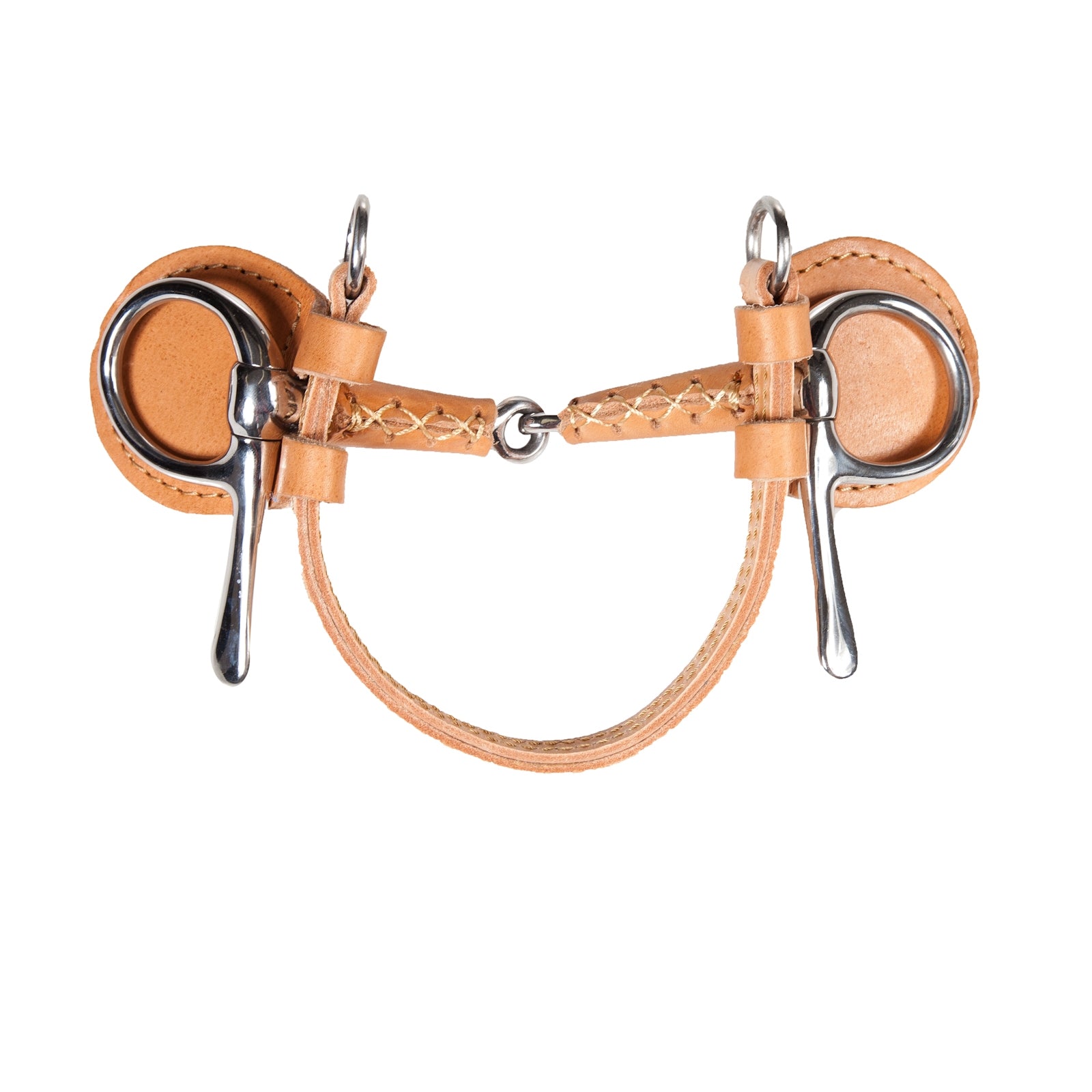 Finntack Frisco June Fahr-Gebiss, leder-ummantelt Fahrsport
