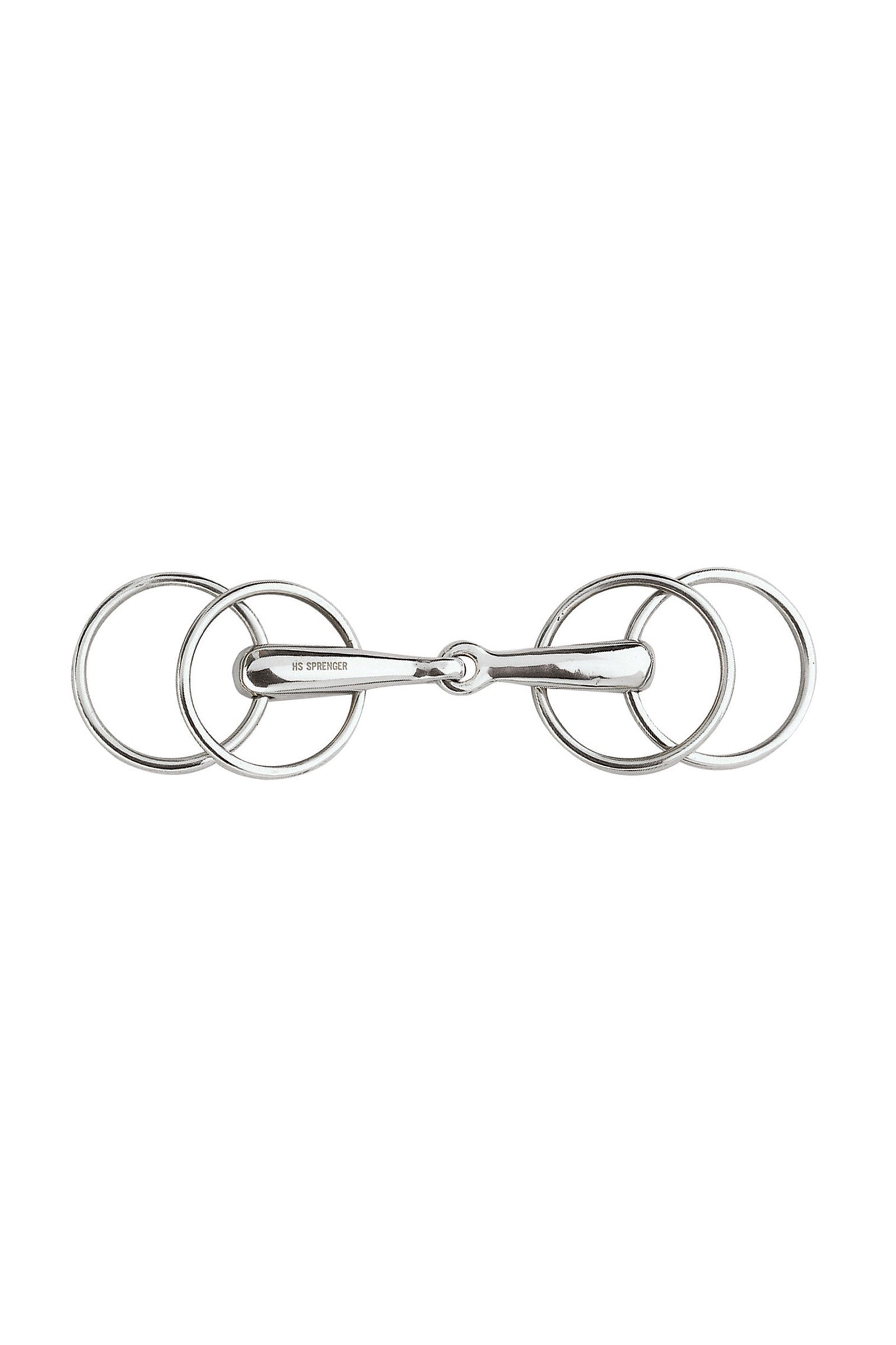 Sprenger Wassertrense mit 4 Ringen, einfach gebrochen, 22 mm, Edelstahl Gebisse