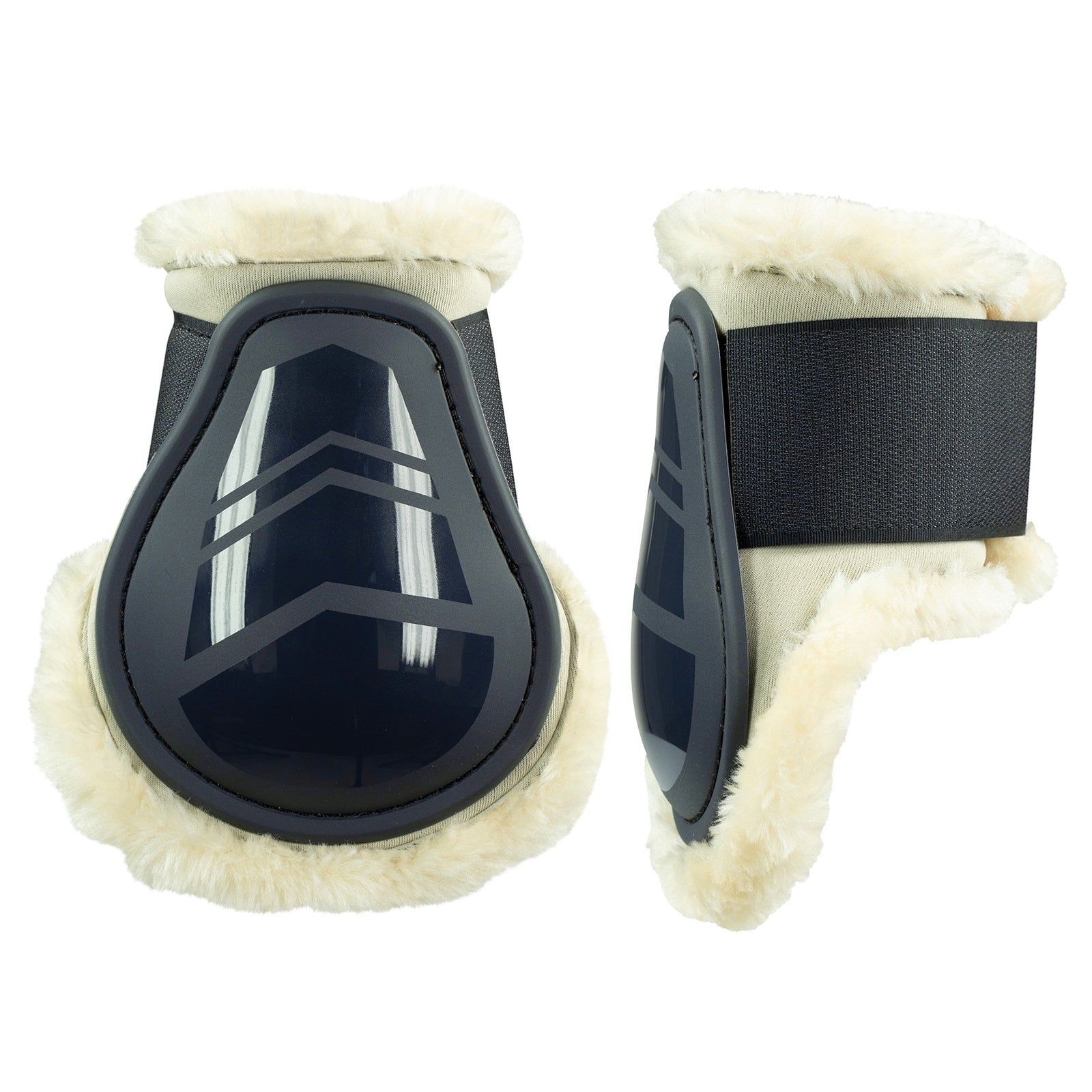 Horze Caliber Streichkappen mit Kunstfellfutter Leg Protection & Hoof Protection for Horses