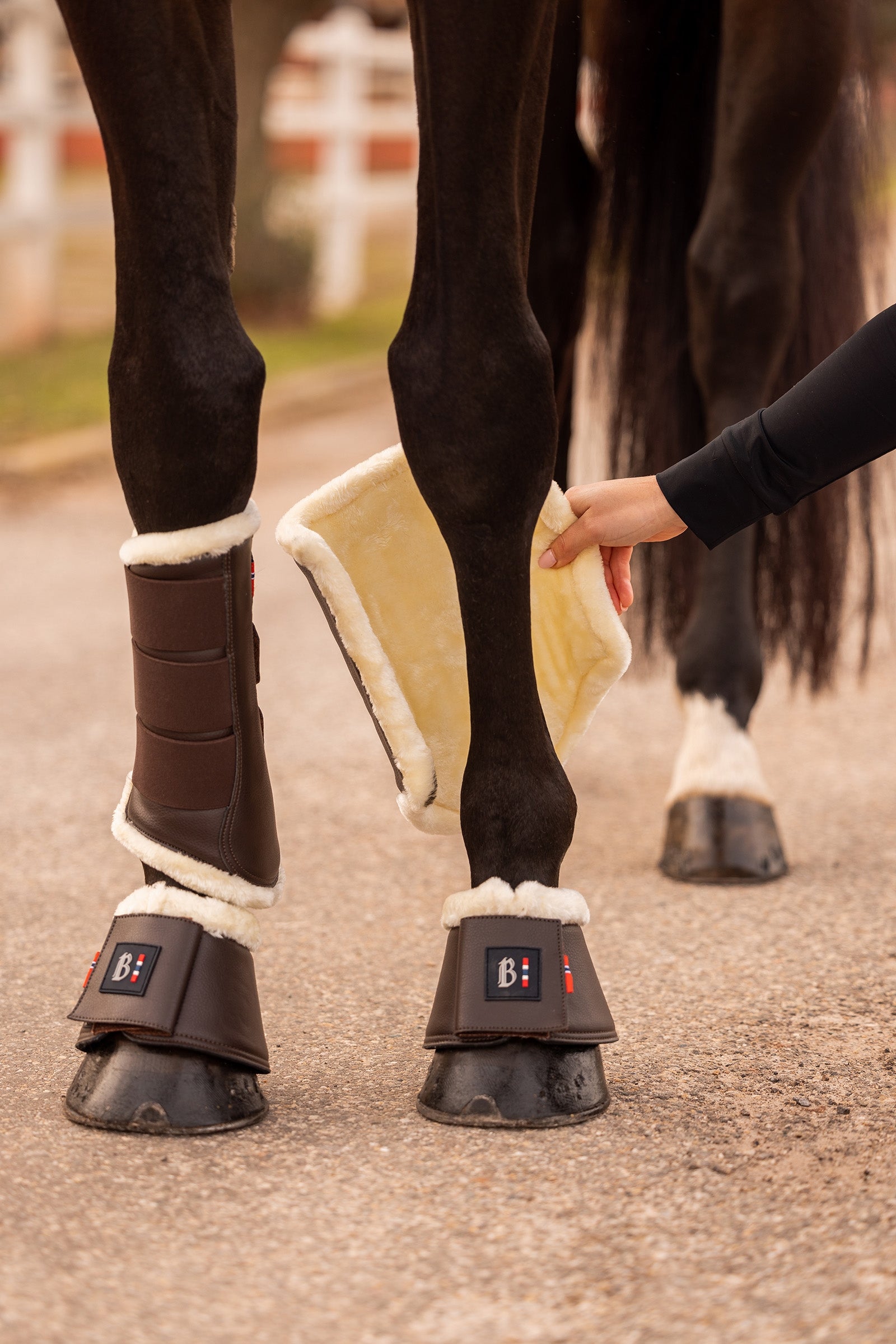 B Vertigo Wellington Brushing Boots Leg Protection & Hoof Protection for Horses
