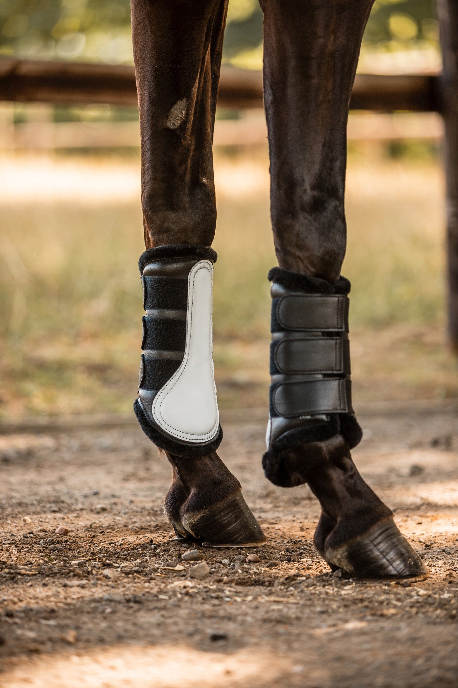 Horze Luminox Reflective Brushing Boots, Front Leg Protection & Hoof Protection for Horses