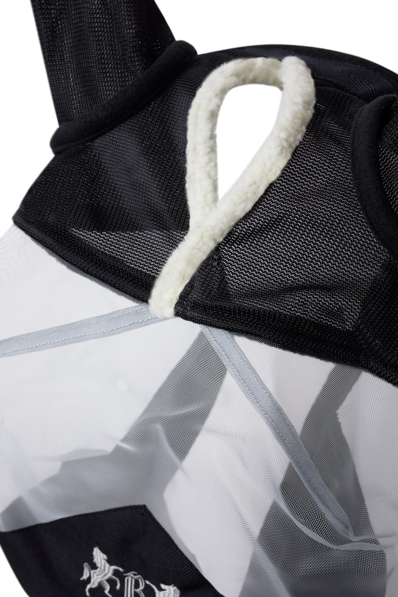 B Vertigo Delux Fly Mask with Fake Fur Antifly Protection for Horses