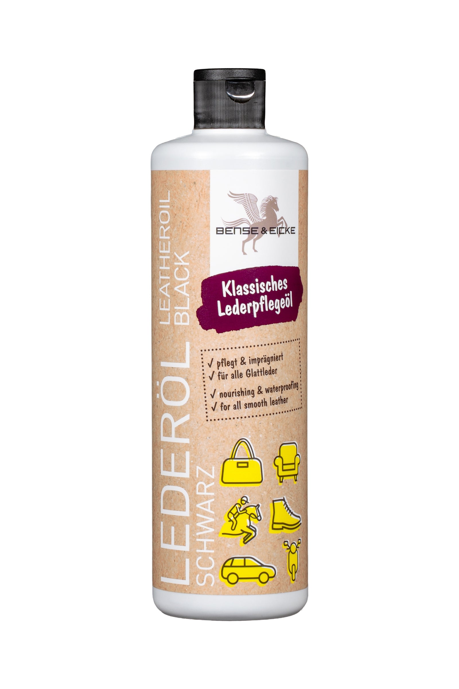 Bense & Eicke Schwarzes Lederöl, 500 ml Pflege
