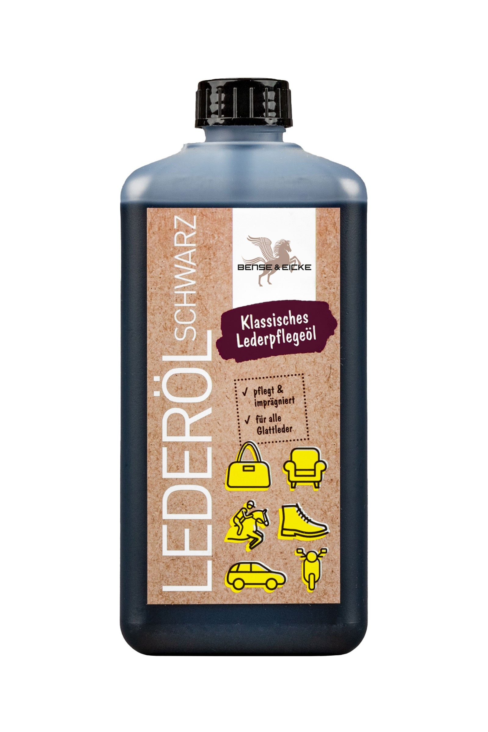 Bense & Eicke Schwarzes Lederöl, 500 ml Pflege