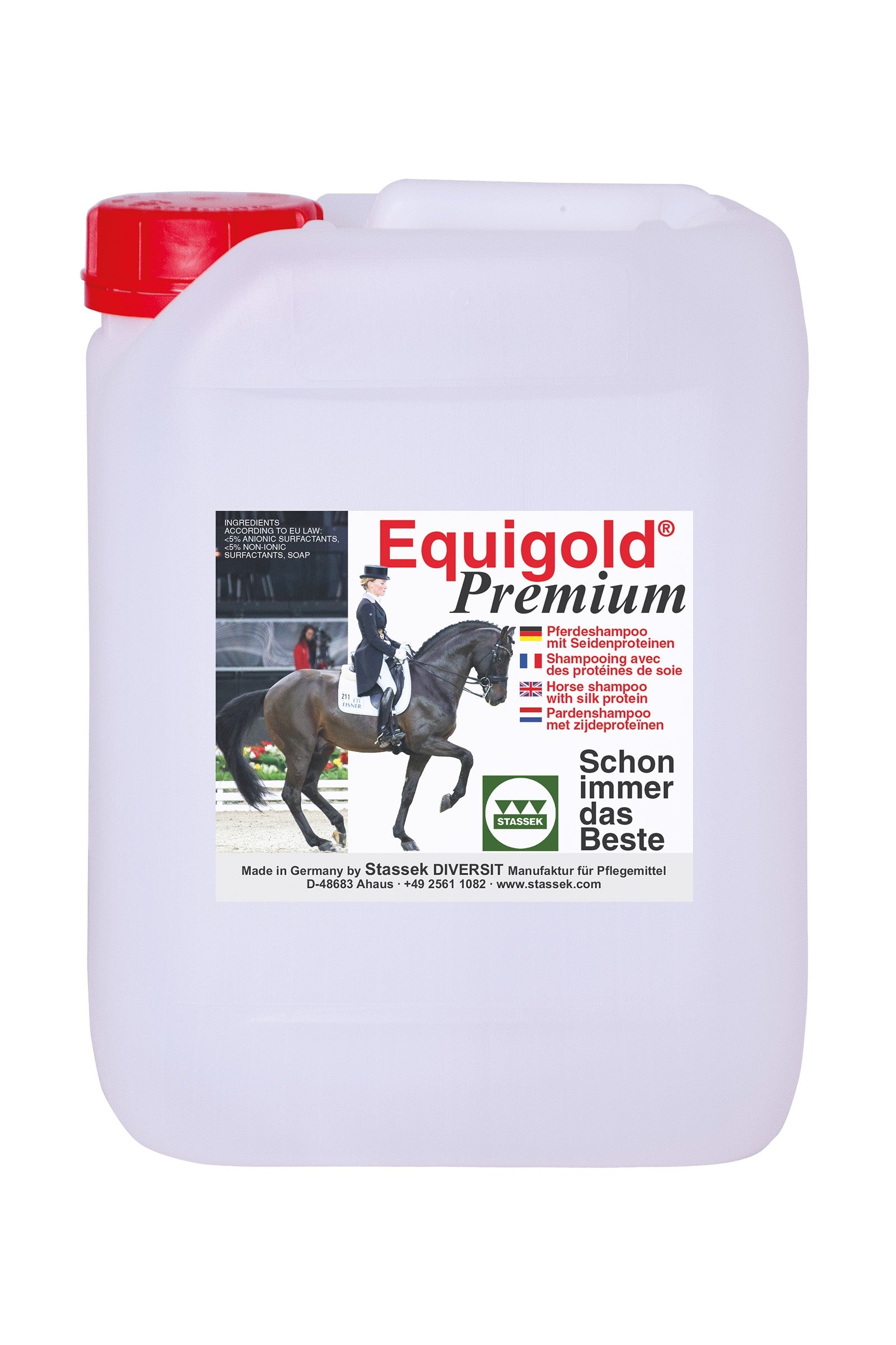 Stassek Equigold Premium Pferdeshampoo, 5 Liter Pflege