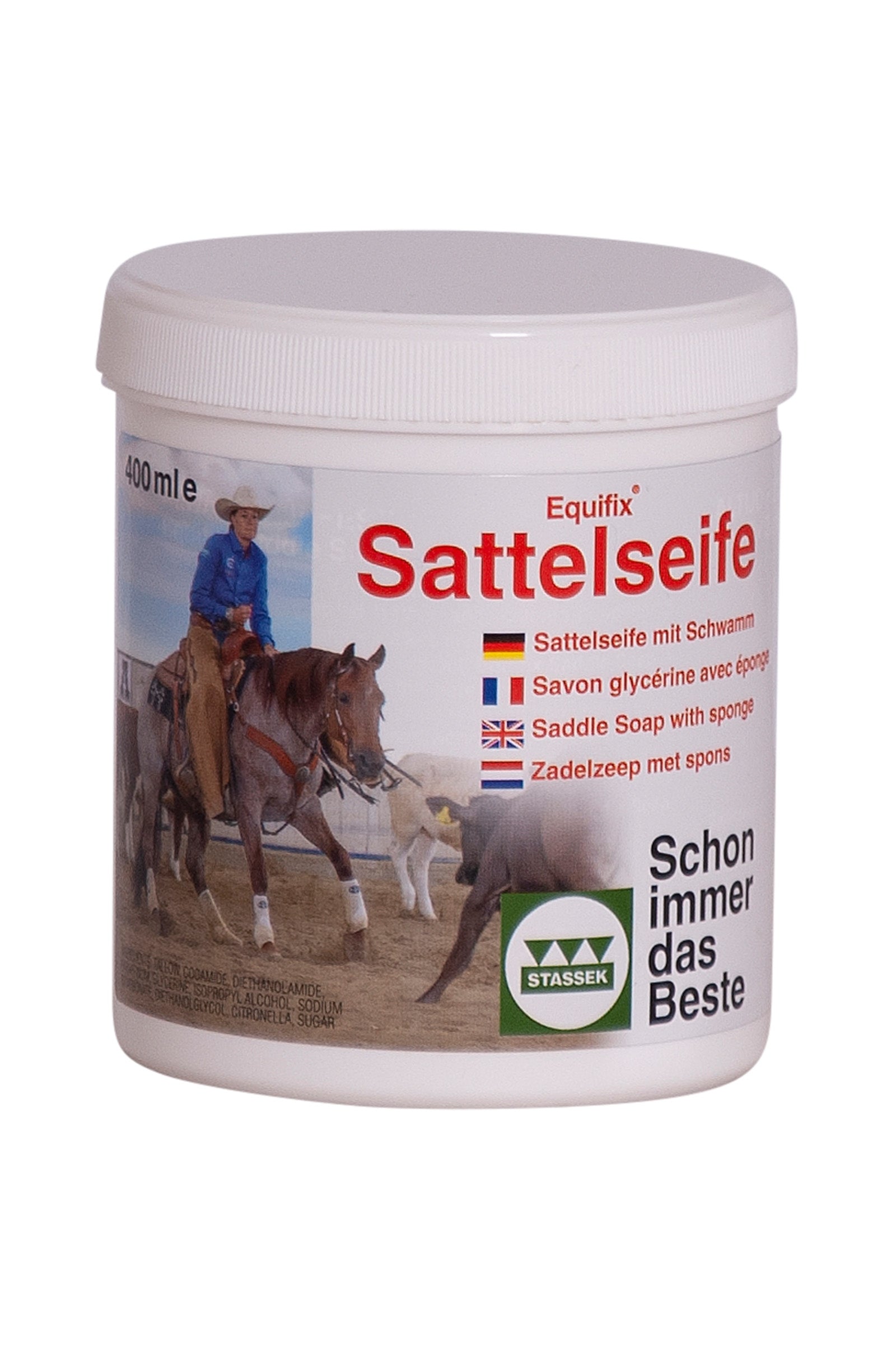 Stassek Equifix Sattelseife, 400 ml Pflege