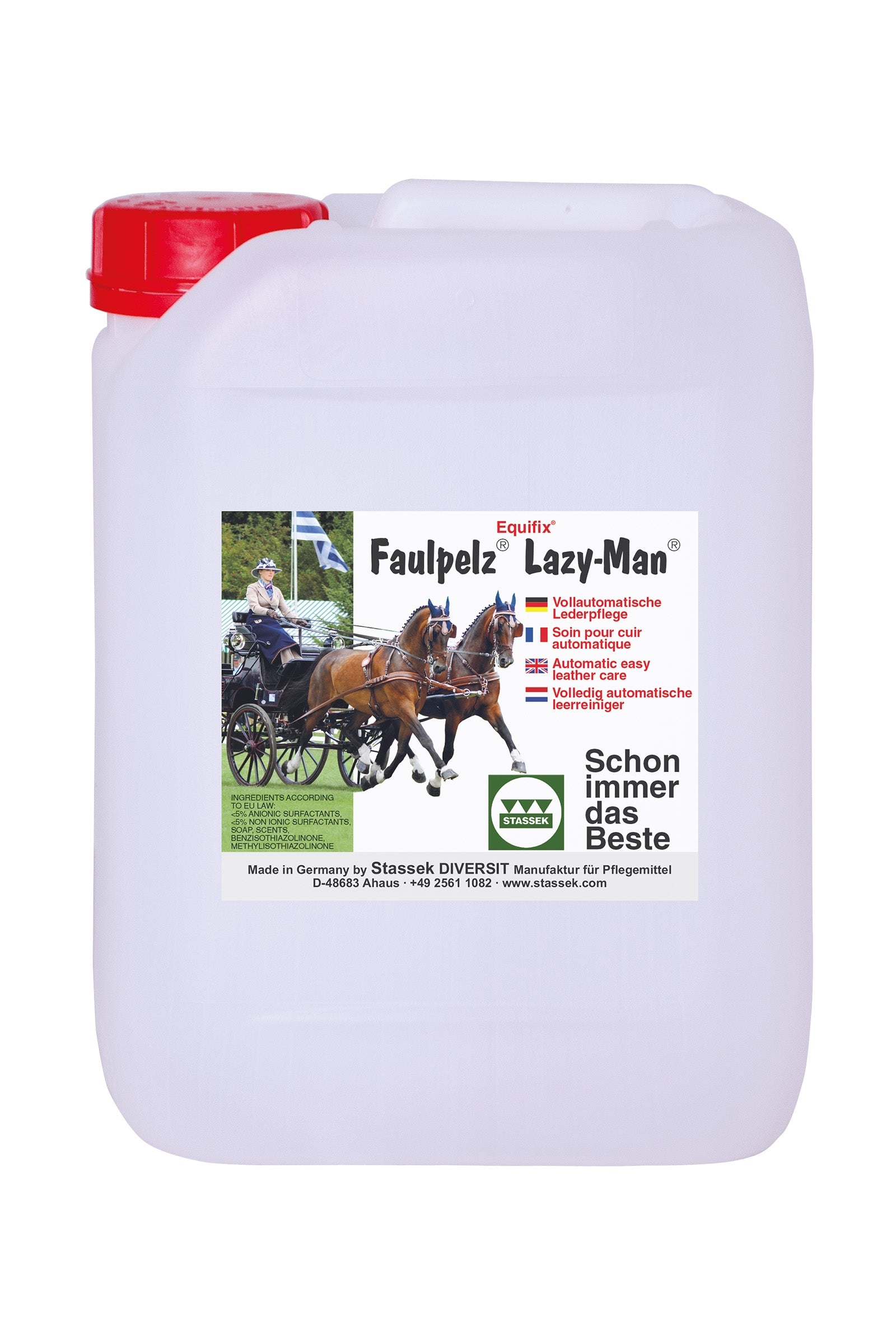 Stassek Equifix Faulpelz Lazy-Man Vollautomatische Lederpflege, 2 Liter Pflege