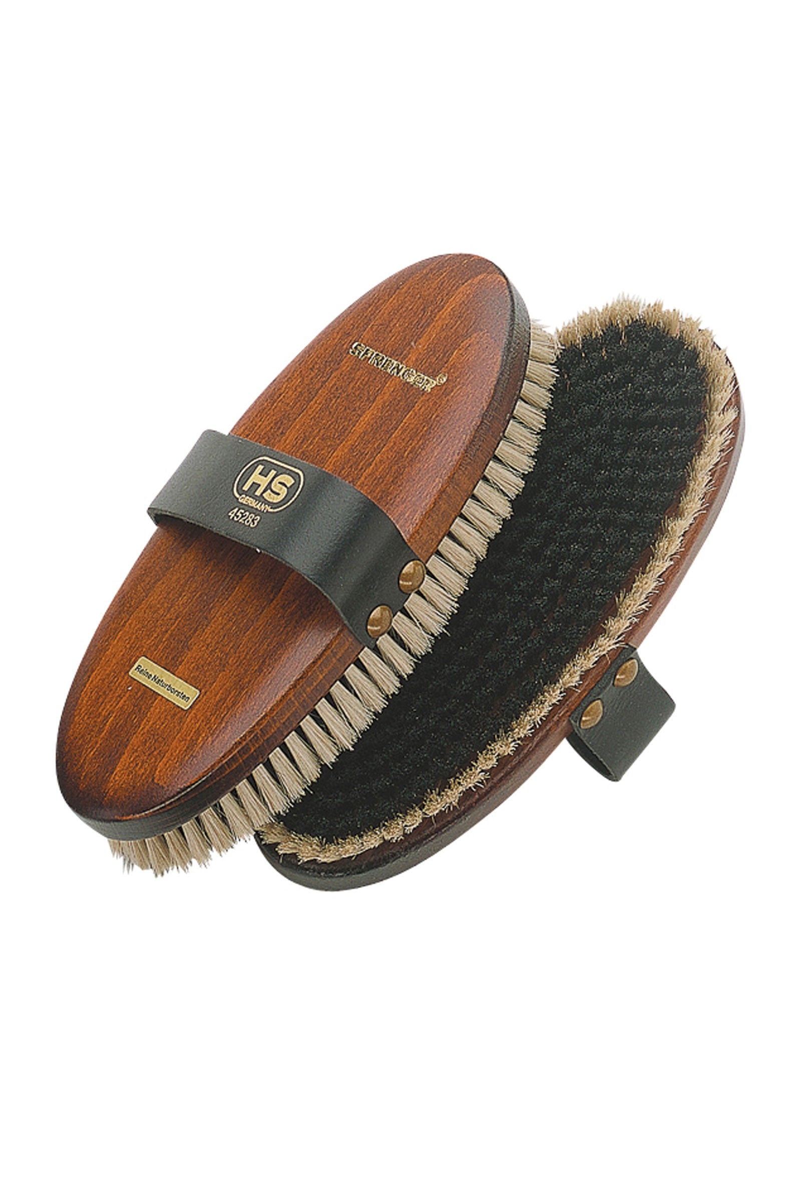 Sprenger Kardätsche, schwarze Chinaborsten mit weißem Rand Pferde Putzzeug