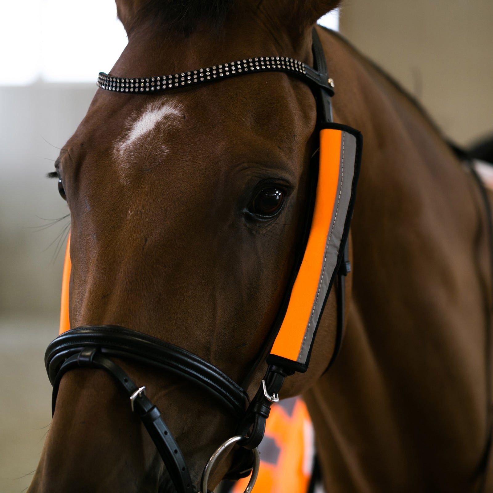 Horze bZeen Reflective Bridle Covers with Neoprene Reflective