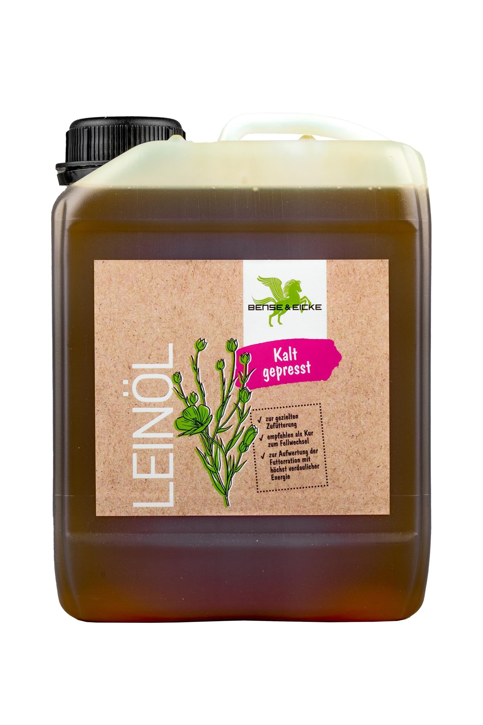 Bense & Eicke Leinöl kaltgepresst, 2,5 l Horse Feed & Nutrition