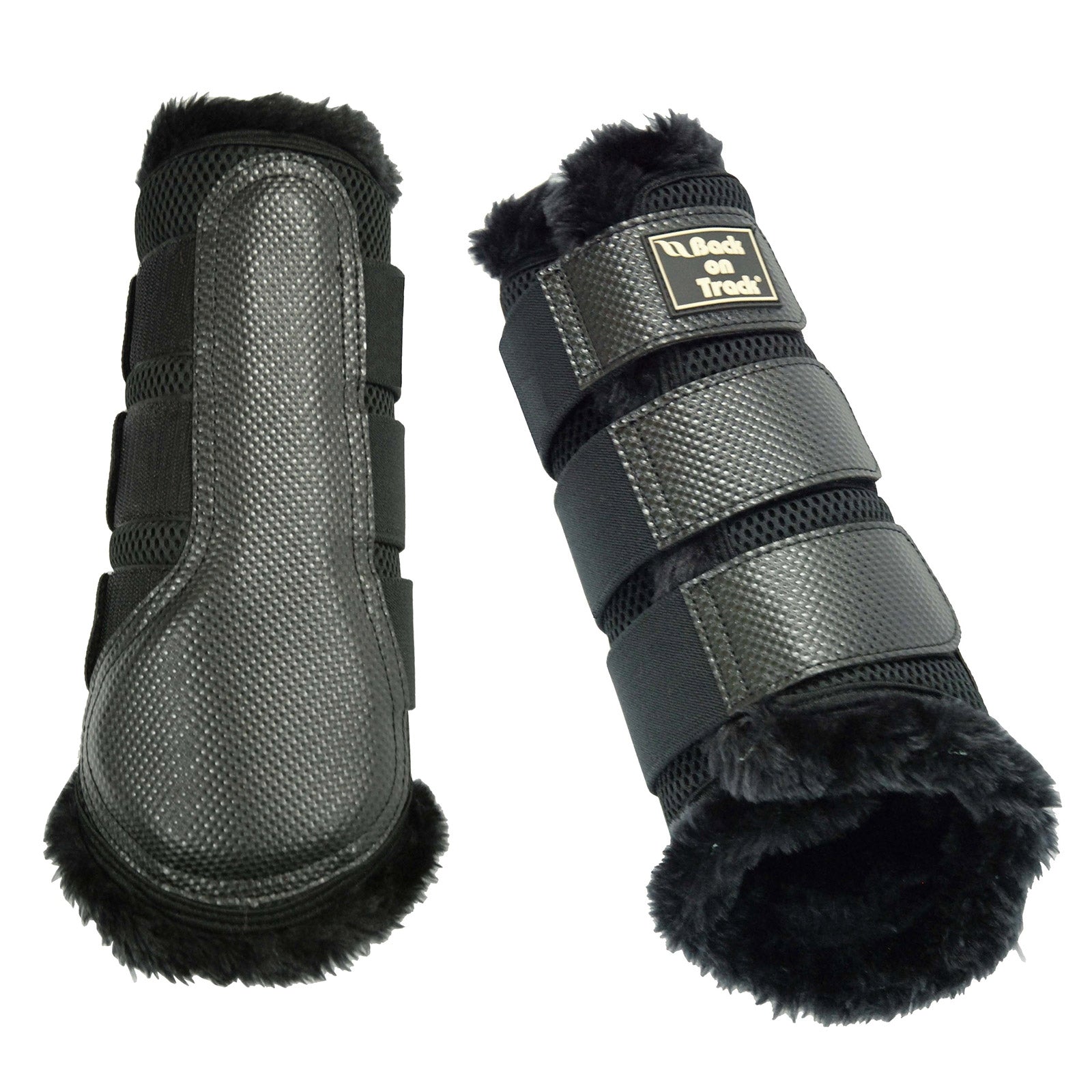 Back on Track Brush Gamasche 3D Mesh, mit Kunstpelz, L-XL Leg Protection & Hoof Protection for Horses