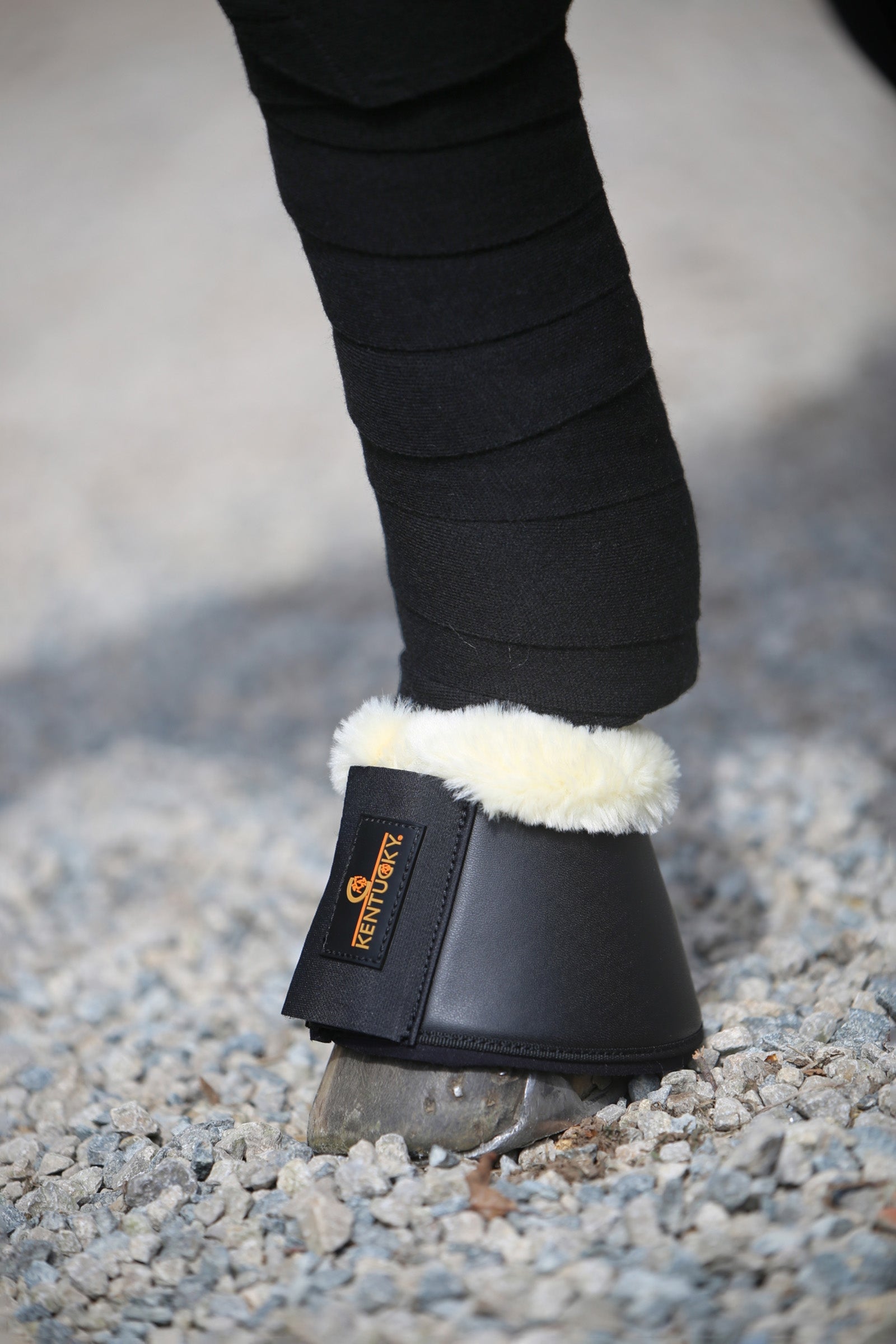 Kentucky Horsewear Sheepskin Leather Overreach boots Leg Protection & Hoof Protection for Horses