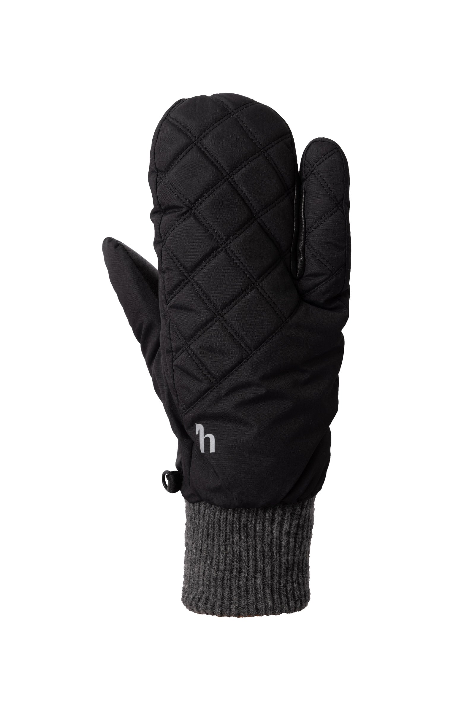 gefütterte 3-Finger-Fäustlinge für den Winter Schwarz 5