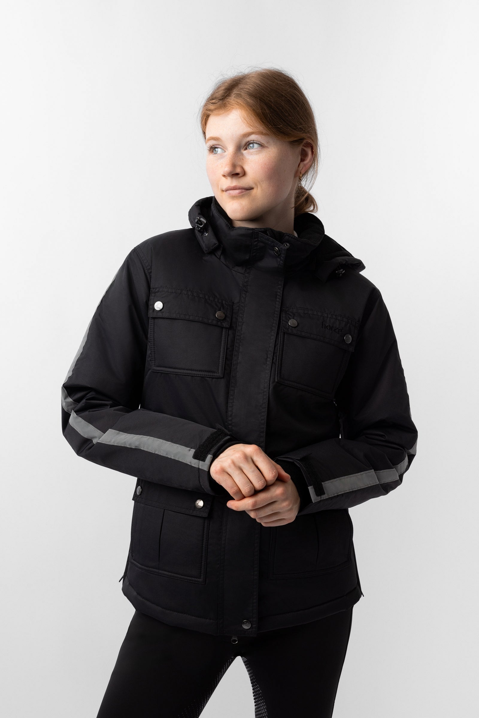 Horze reflektierende Winterreitjacke Damen Reitbekleidung
