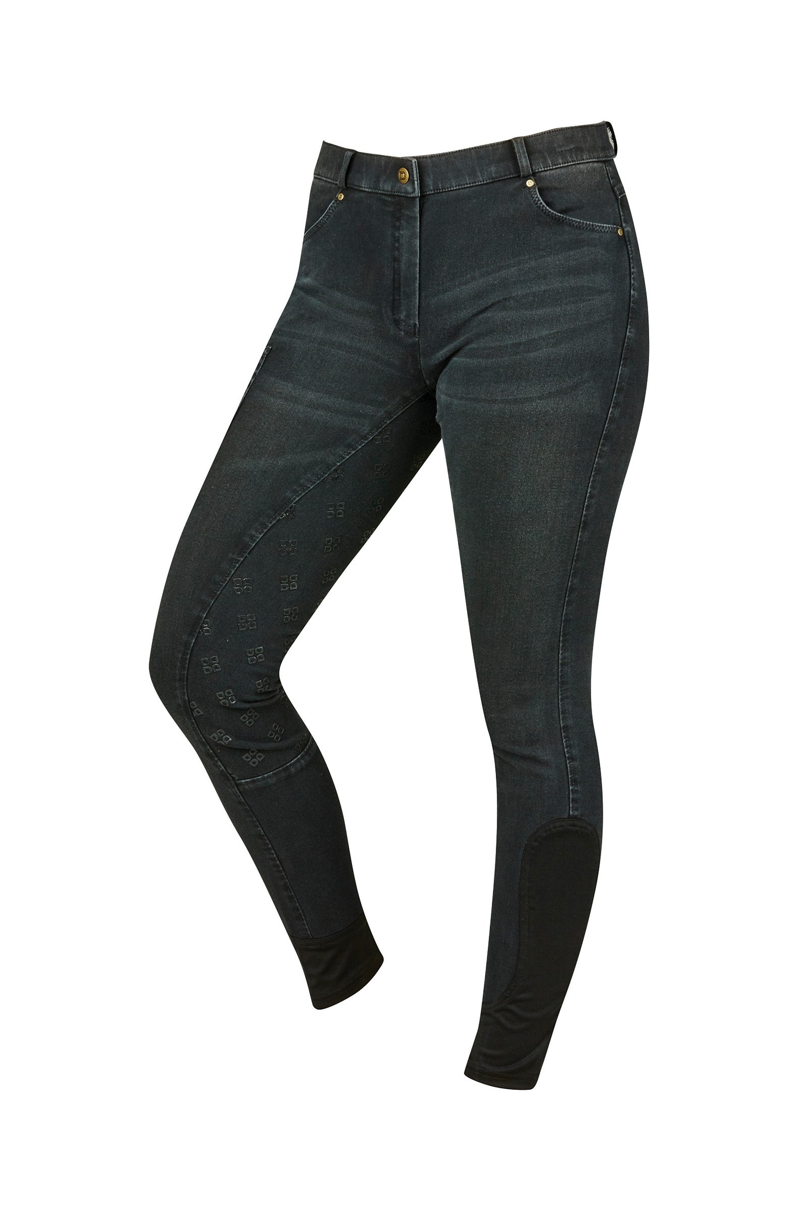 Dublin Shona Women's Full Grip Silicone Print Denim Breeches Womens Breeches