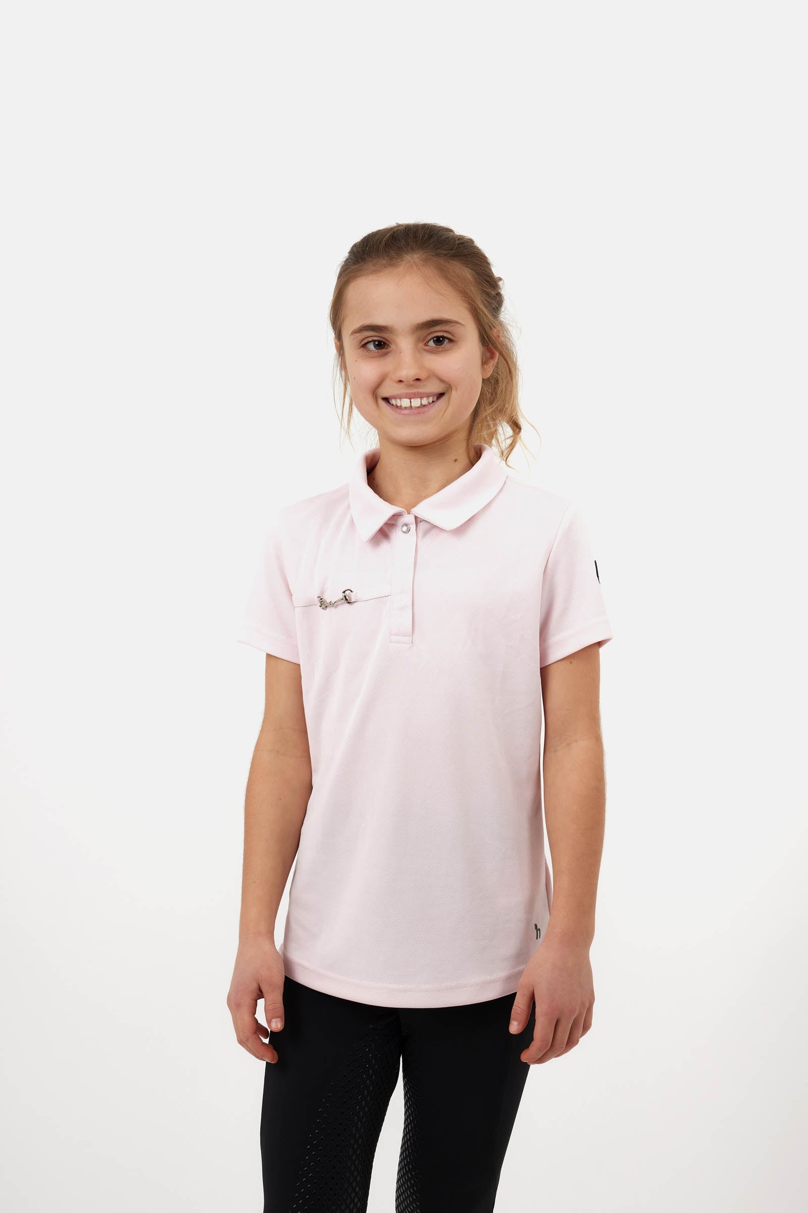 Horze Young Rider Denise Functional Short Sleeve Polo Shirt Kids Apparel