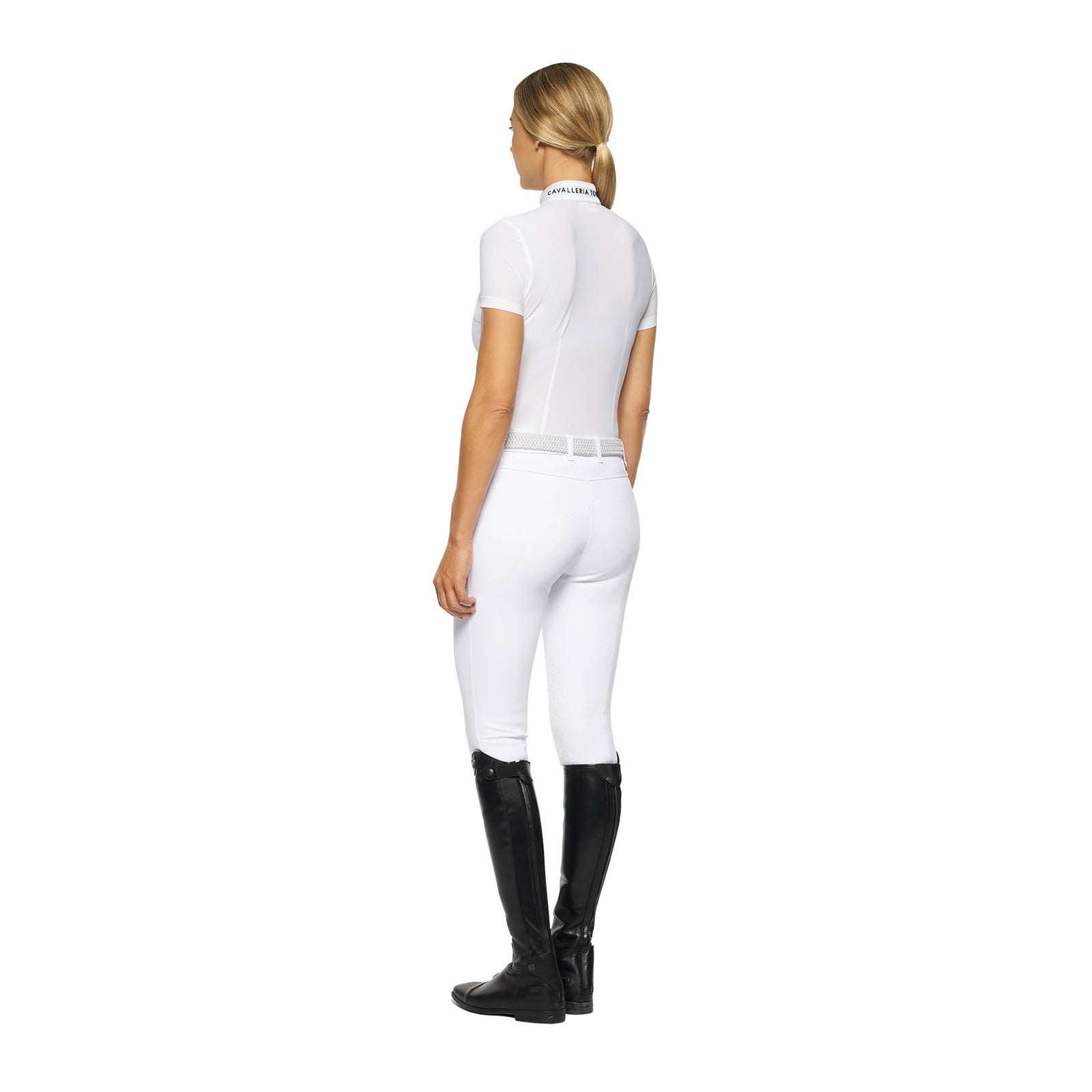 Cavalleria Toscana Embroidery Short Sleeve Show Shirt Women’s Riding Clothing