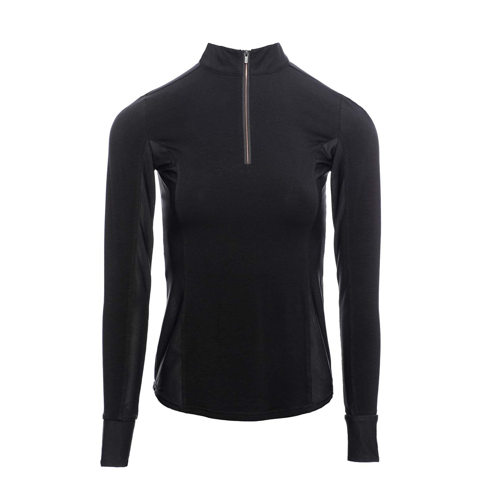 Horseware AA CleanCool Langarmshirt mit halbem Reißverschluss Damen Reitbekleidung