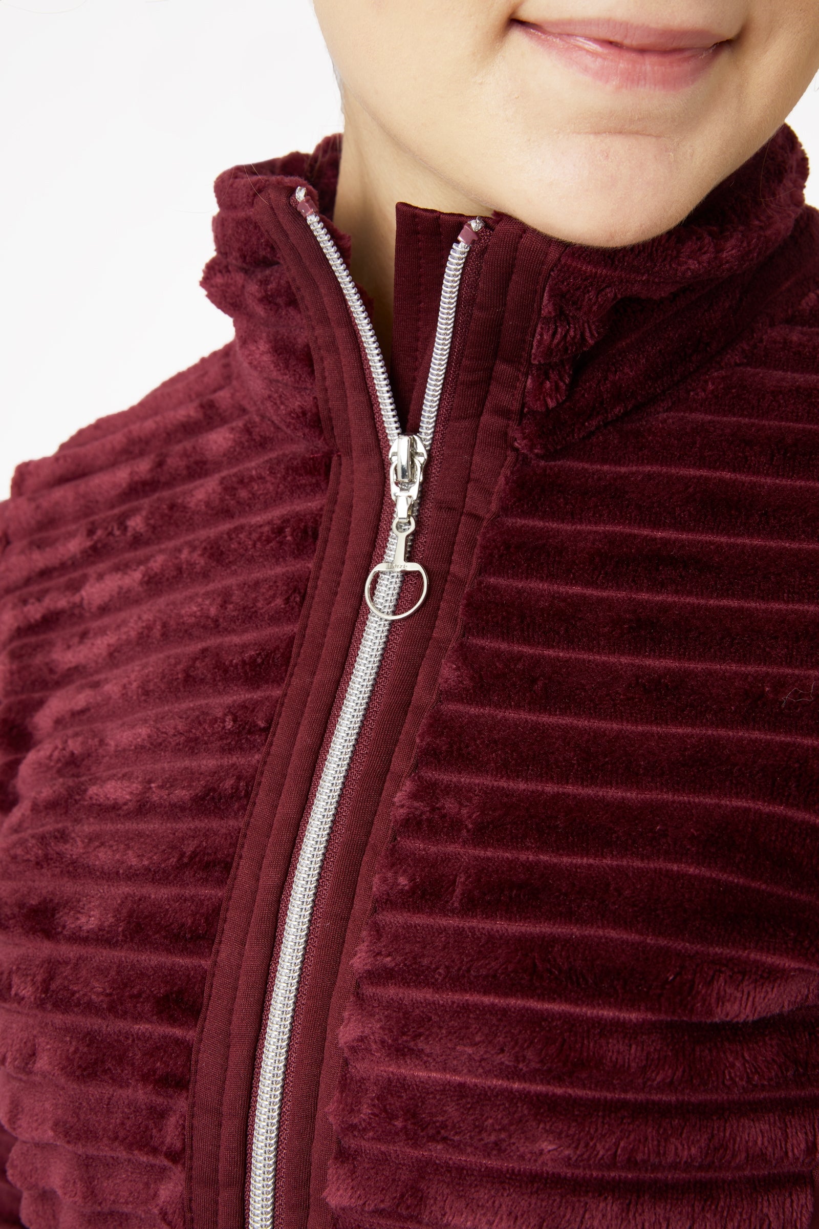 Horze Della Women's Striped Fleece Riding Riding Jacket Women’s Riding Clothing