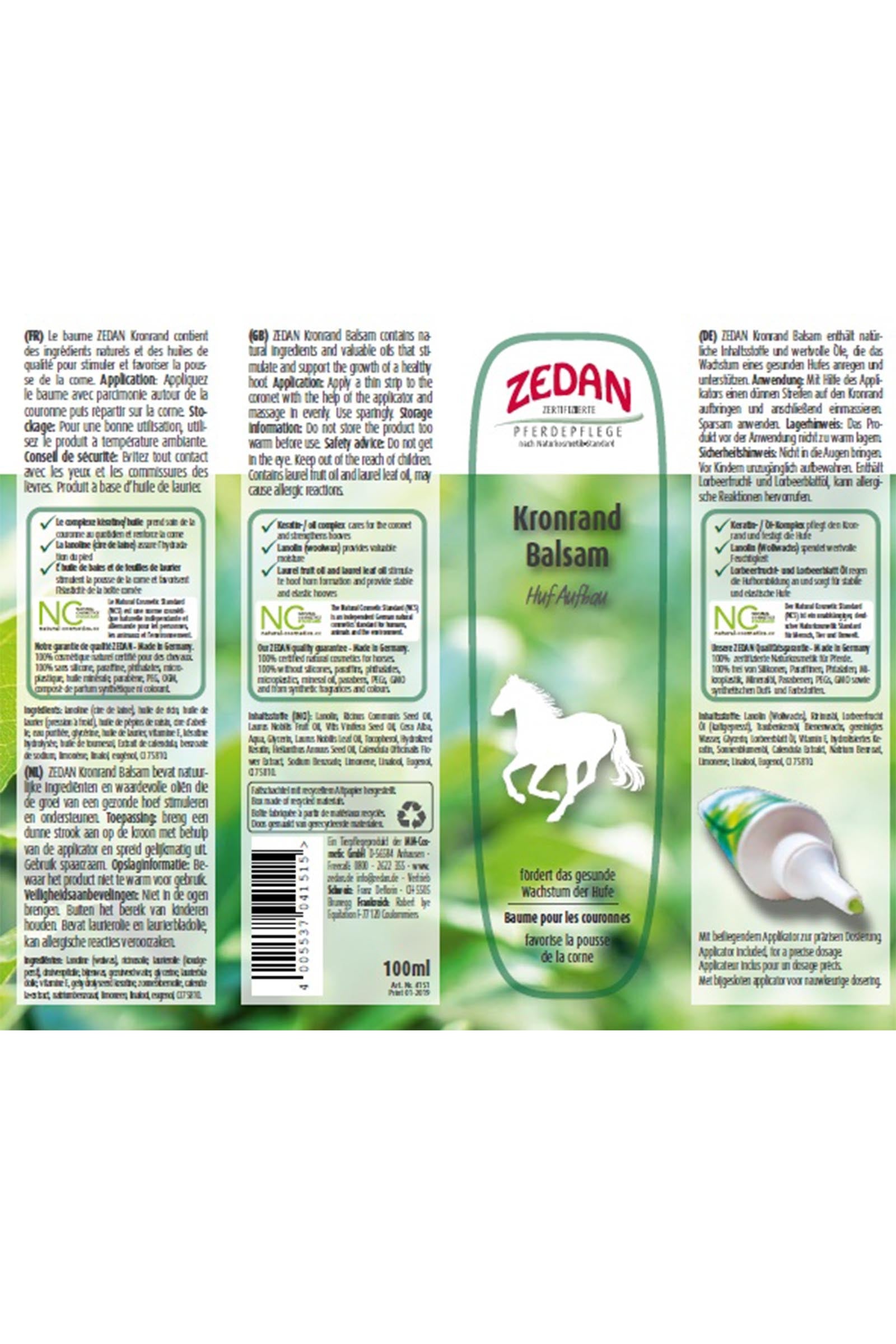 Zedan Coronet Hoof Balm, 100ml Horse Health Care