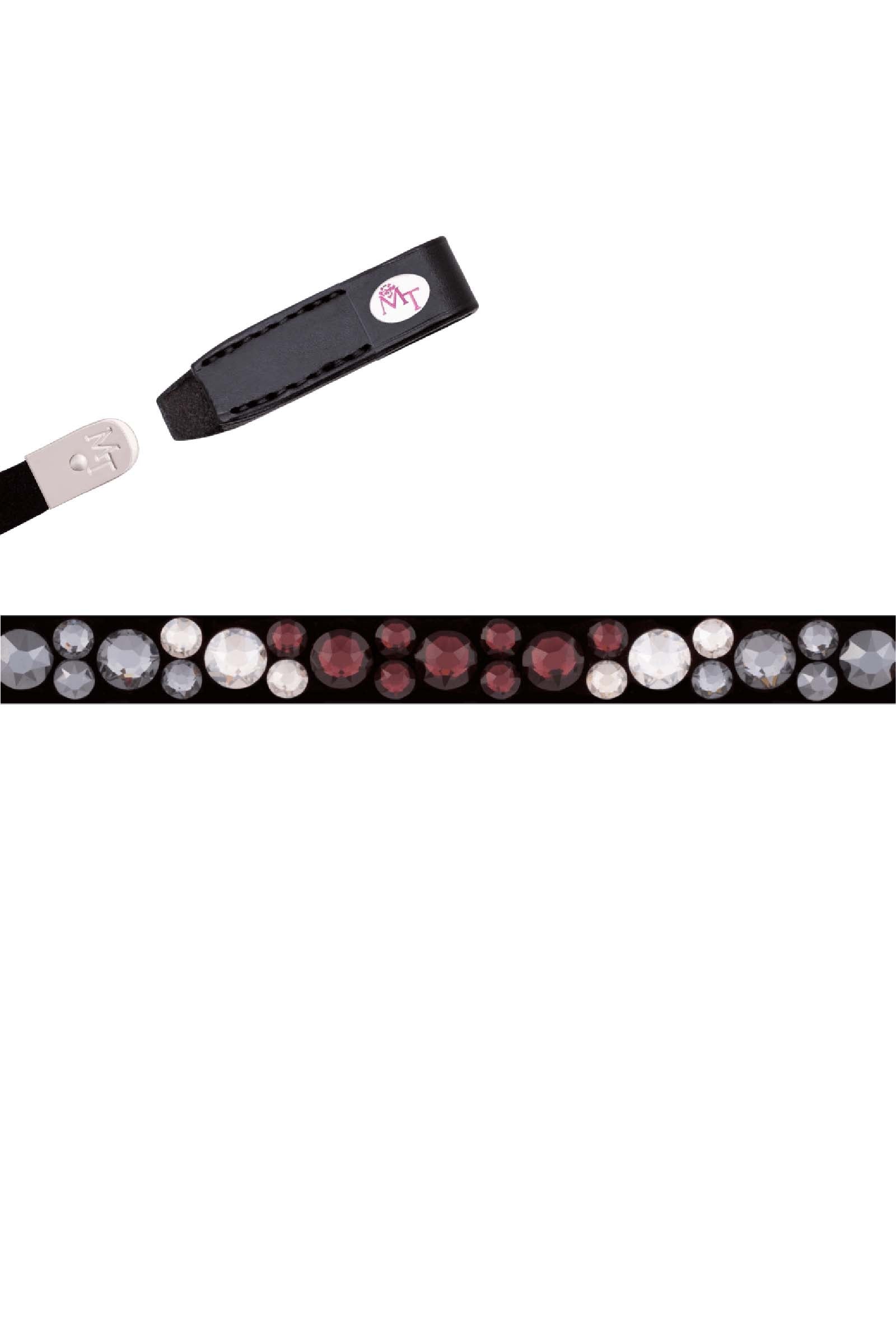 MagicTack Burgundy Black By Lia & Alfi Bling Classic Browband Bridles & Reins