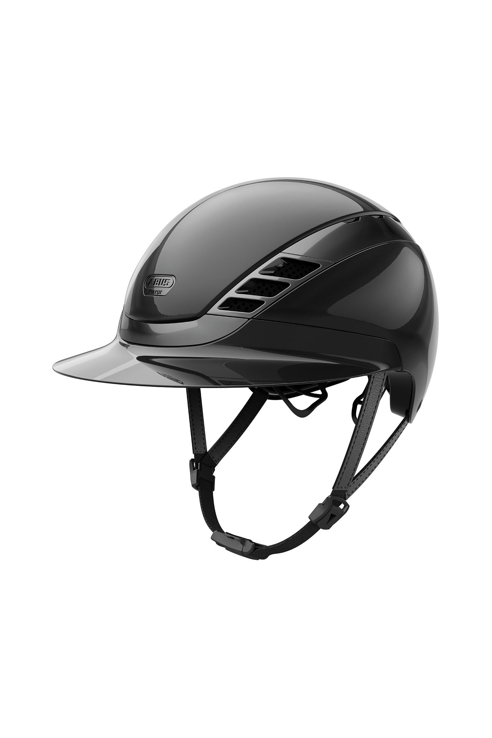 Abus Pikeur AirLuxe Chrome Long Visor Reithelm Reithelme & Sicherheitswesten