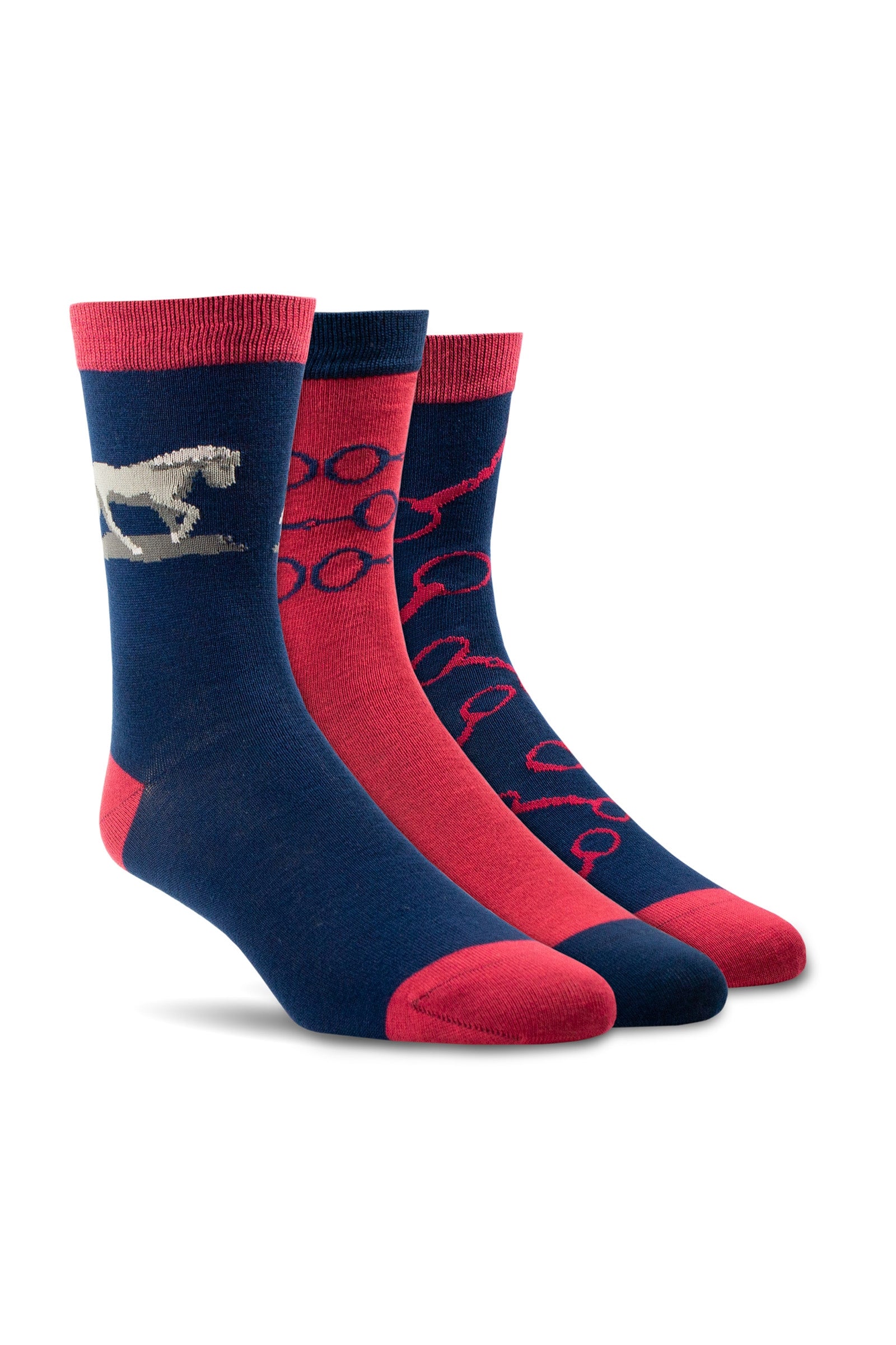 Ariat Charm Crew Damen Socken (3er Set) Kniestrümpfe & Reitsocken