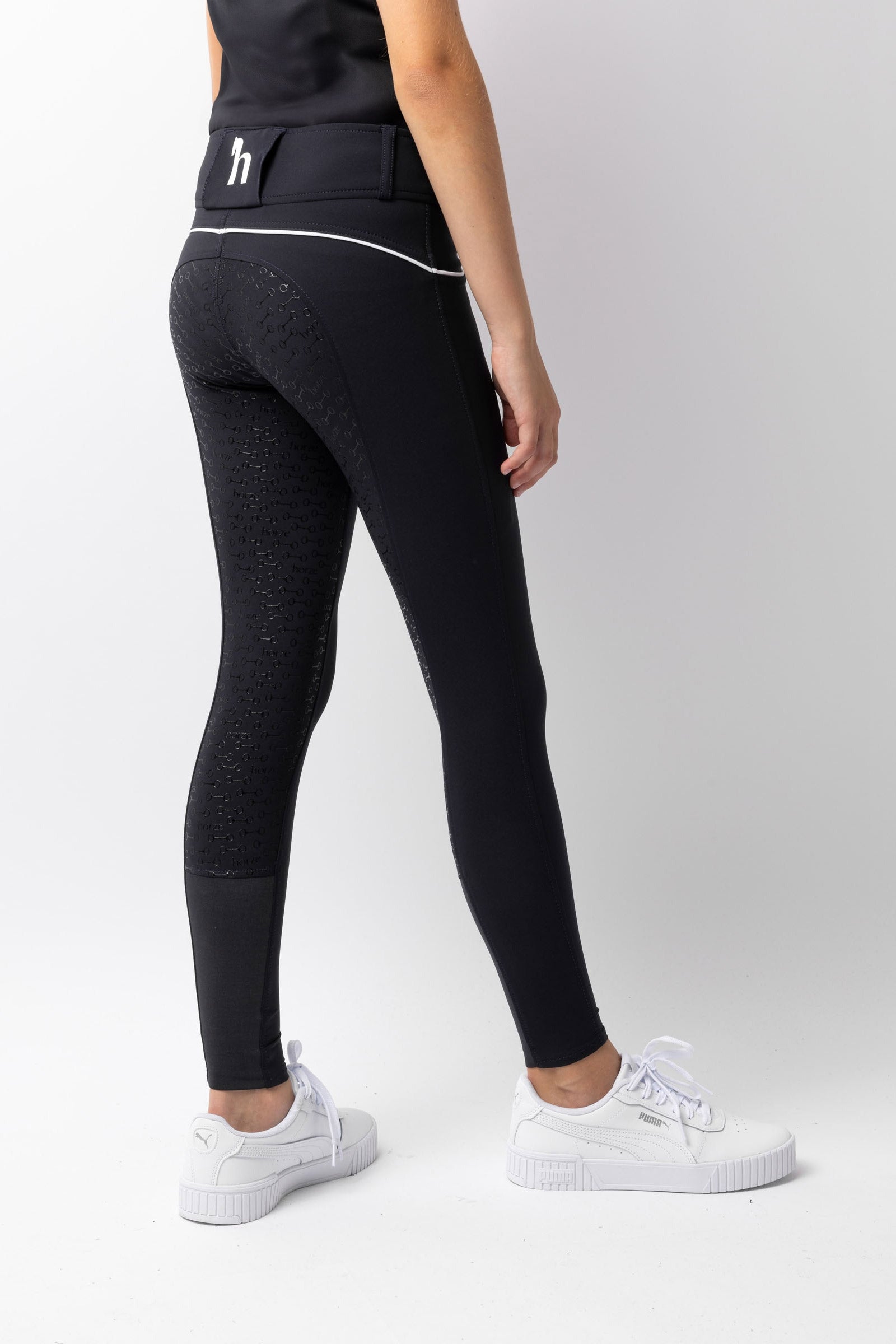 Horze Aubrey Kid's High Waist Breeches with Silicone Full Seat Kids Apparel