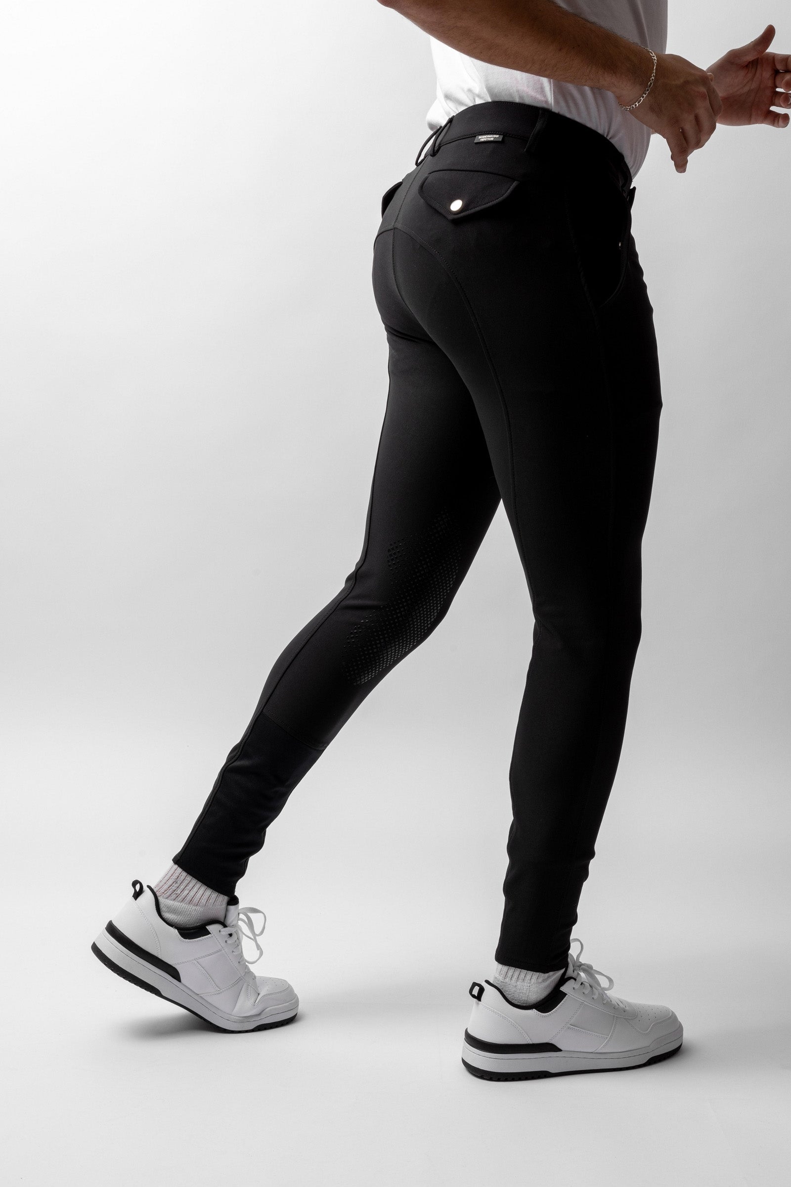 Horze Grand Prix Herrenreithose mit Kniebesatz aus Silikon UPF 50+ Herren Reitbekleidung