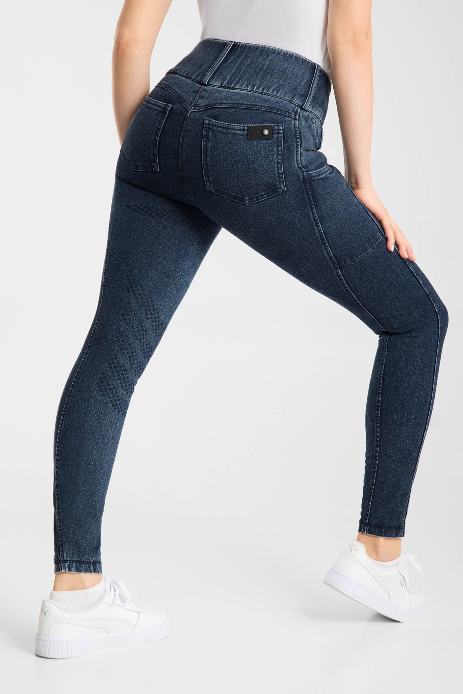 Horze Carolyn Damen Denim Vollbesatz-Reithose Womens Breeches