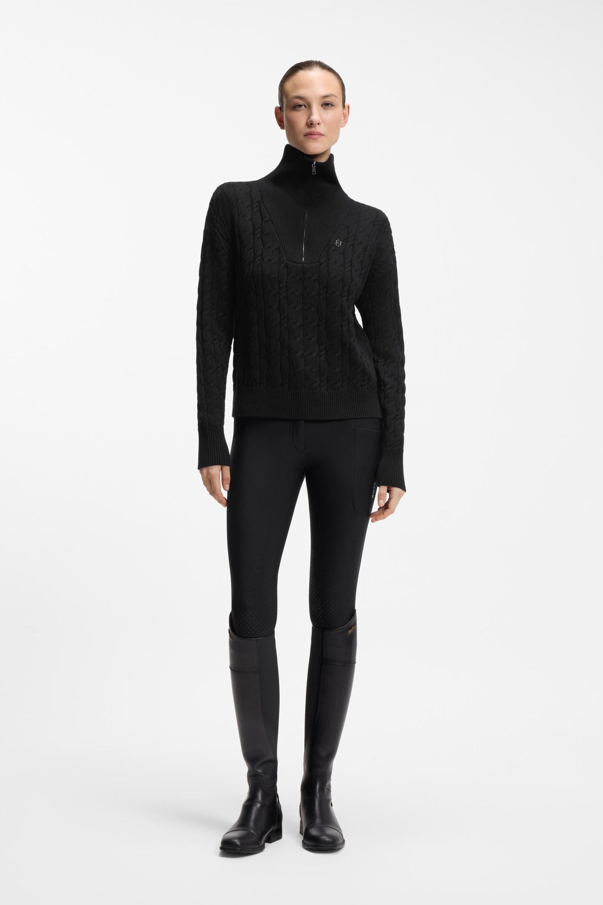 BOSS Equestrian Boss Ella Womens Knit ZIP Troyer Women’s Riding Clothing