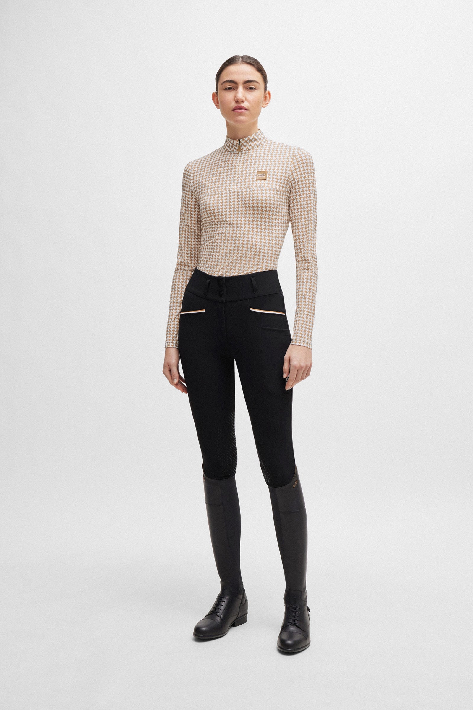 Boss Rachel Training Shirt Houndstooth Women’s Riding Clothing