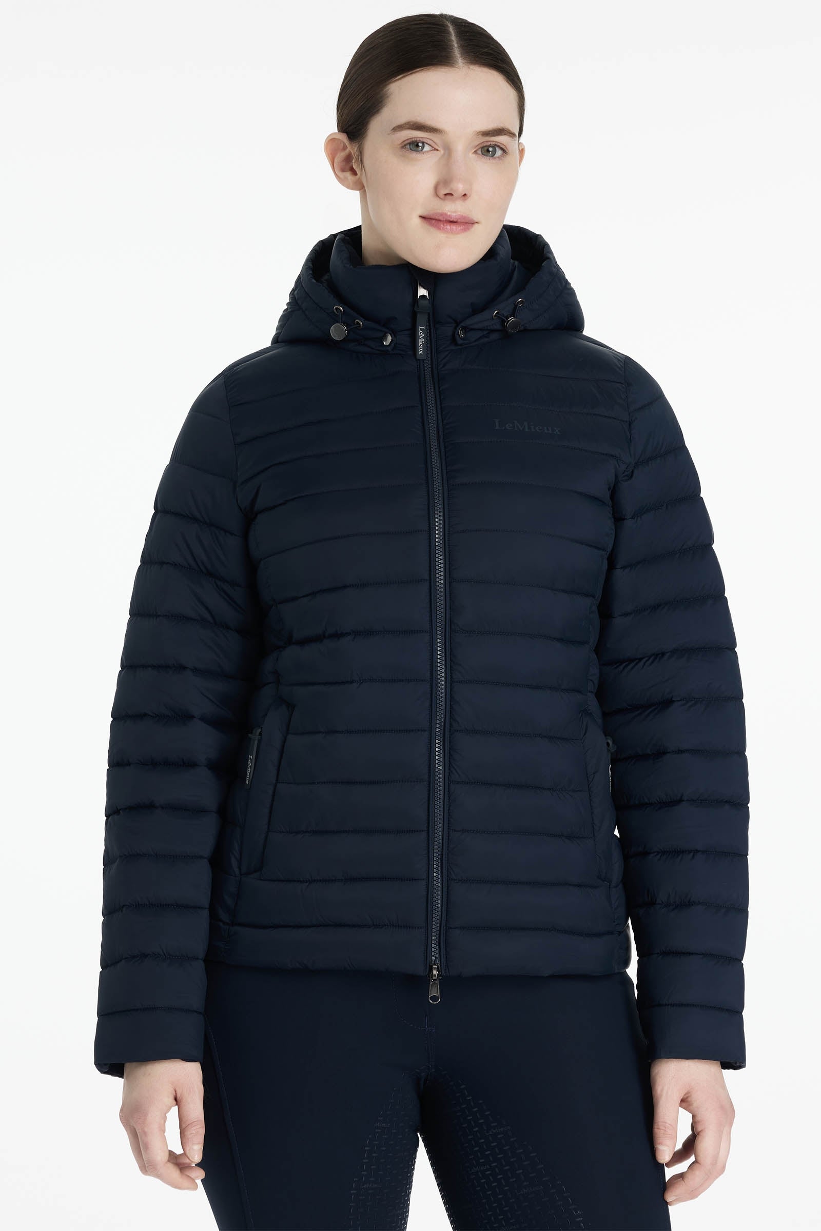 LeMieux Rose Damen-Steppjacke mit Kapuze Damen Reitbekleidung