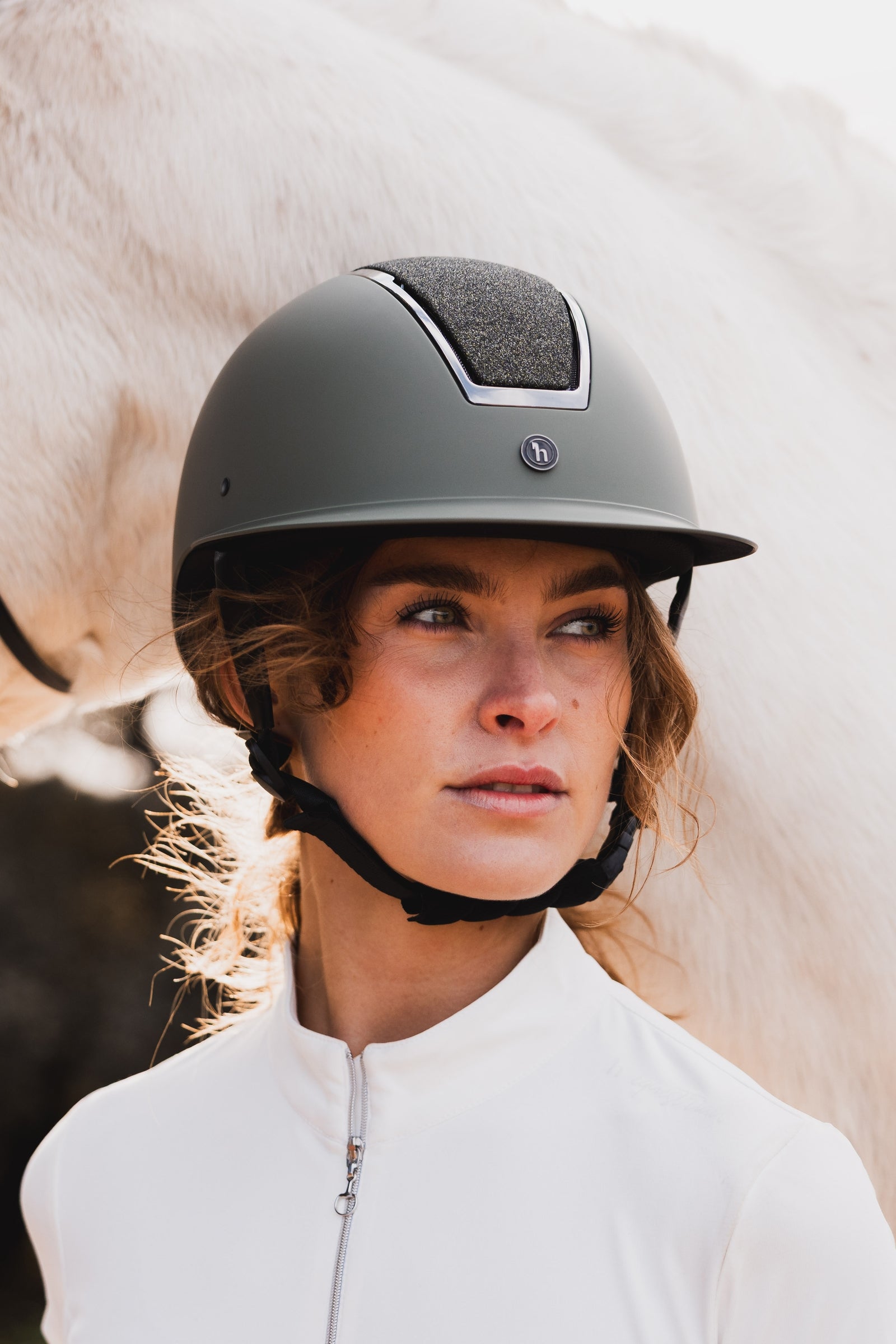 Horze Monarch II Metallic Glitter Helmet Safety Equipment