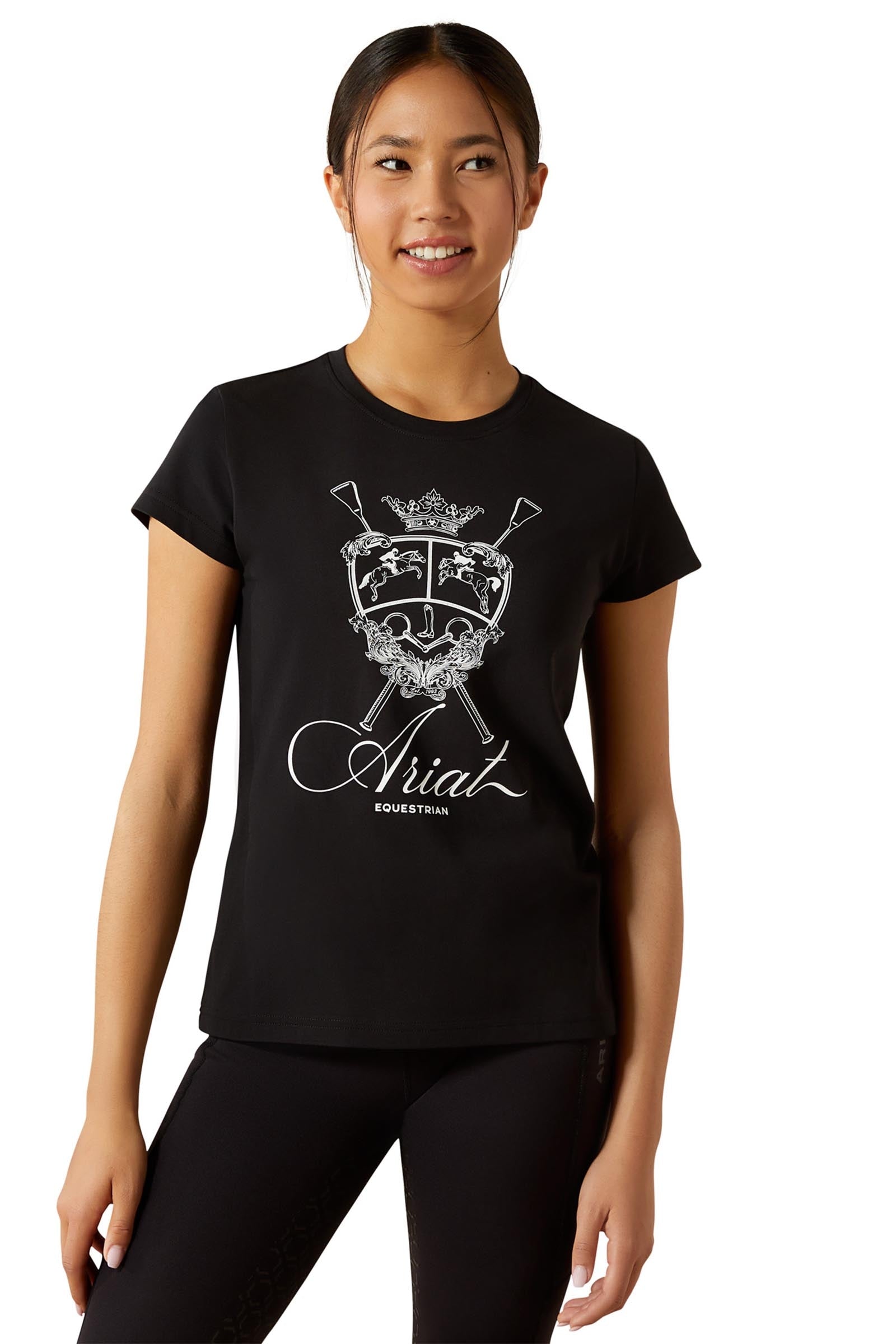 Ariat Ritzy Logo Kinder T-Shirt mit kurzen Ärmeln Kinder Reitbekleidung