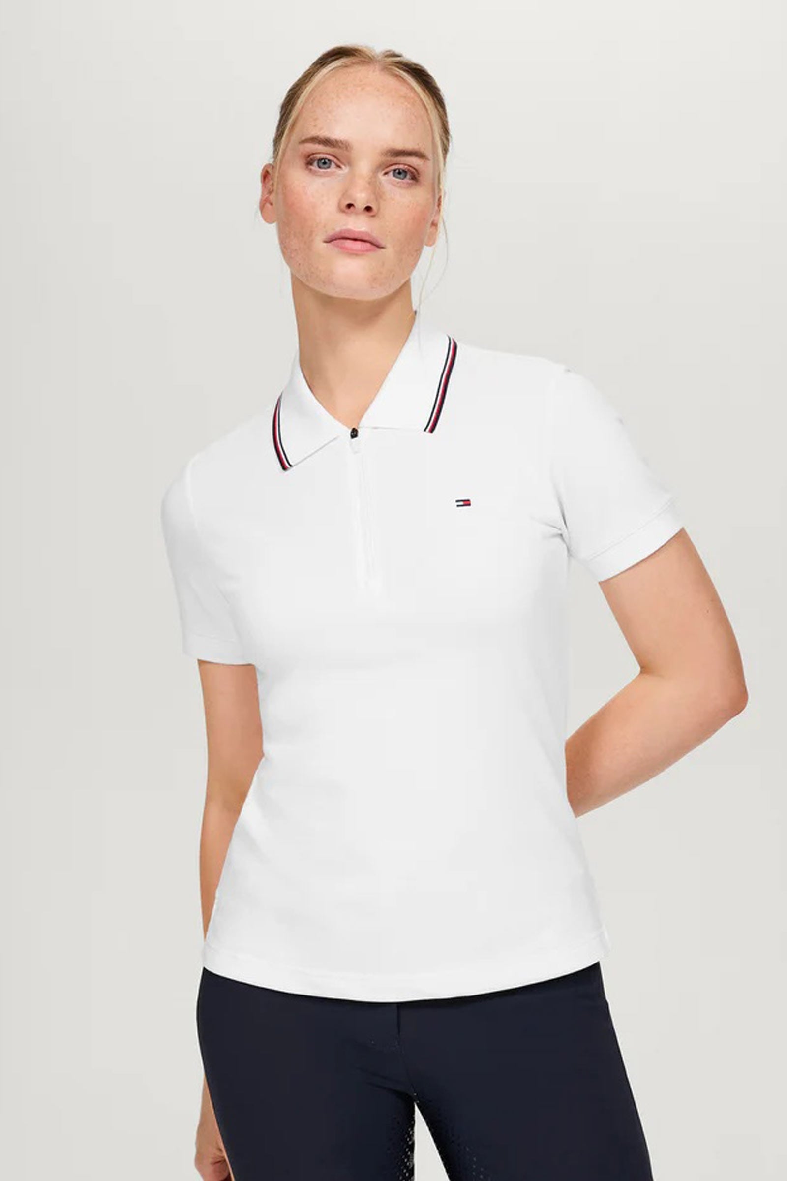 Tommy Hilfiger Equestrian Camden Damenpolo mit Reißverschluss Damen Reitbekleidung
