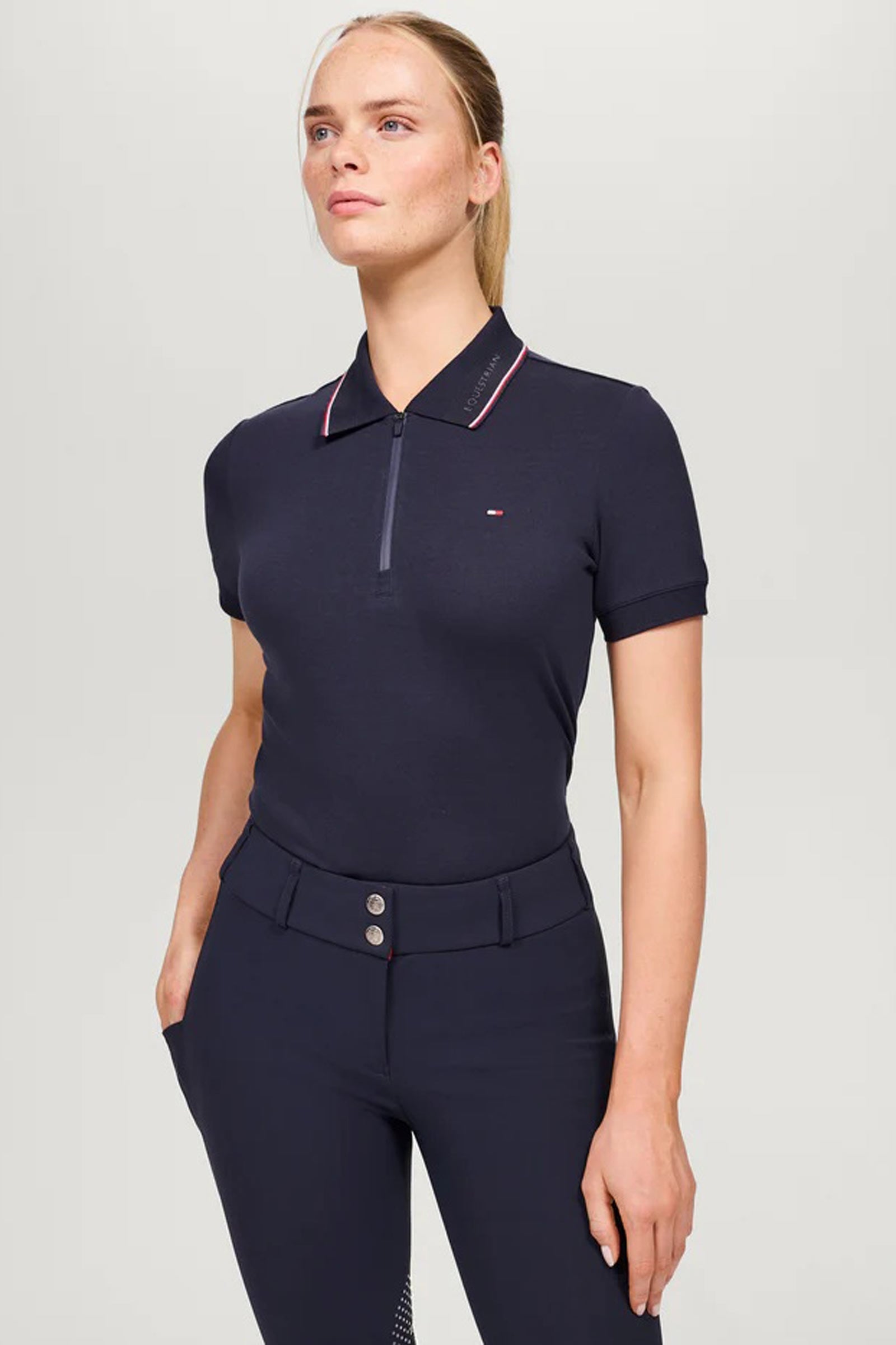 Tommy Hilfiger Equestrian Camden Damenpolo mit Reißverschluss Damen Reitbekleidung