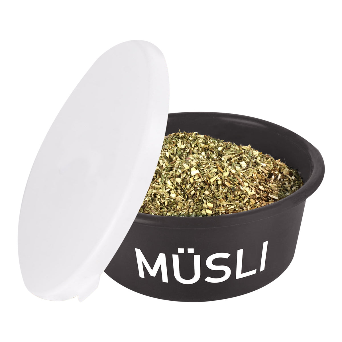 Waldhausen Müsli Schale mit Deckel, grau