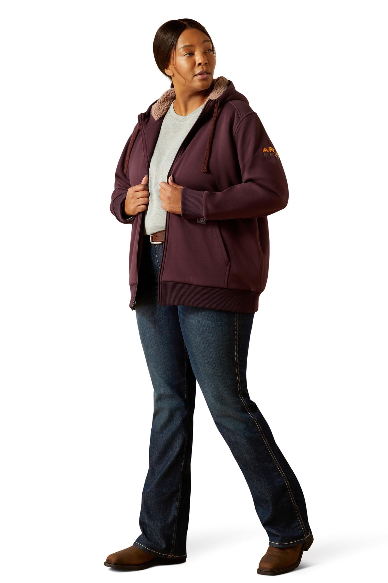 Ariat Rebar Women´s All-Weather Sherpa Full Zip Hoodie Women’s Riding Clothing