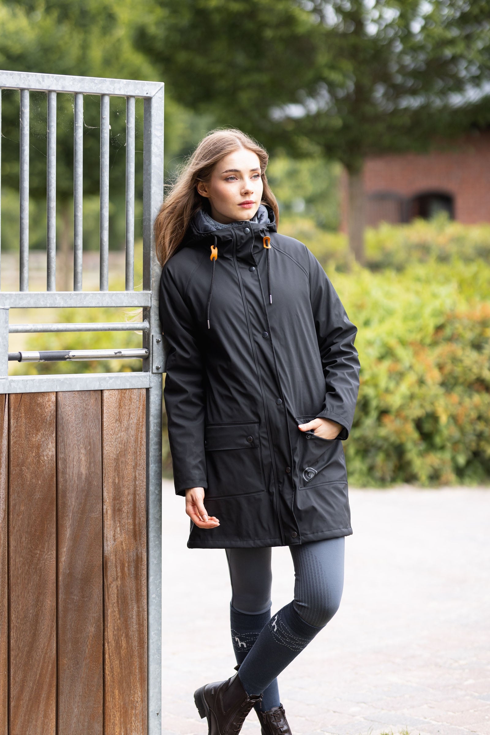 Horze Elise Raincoat with Padded Lining Women’s Riding Clothing