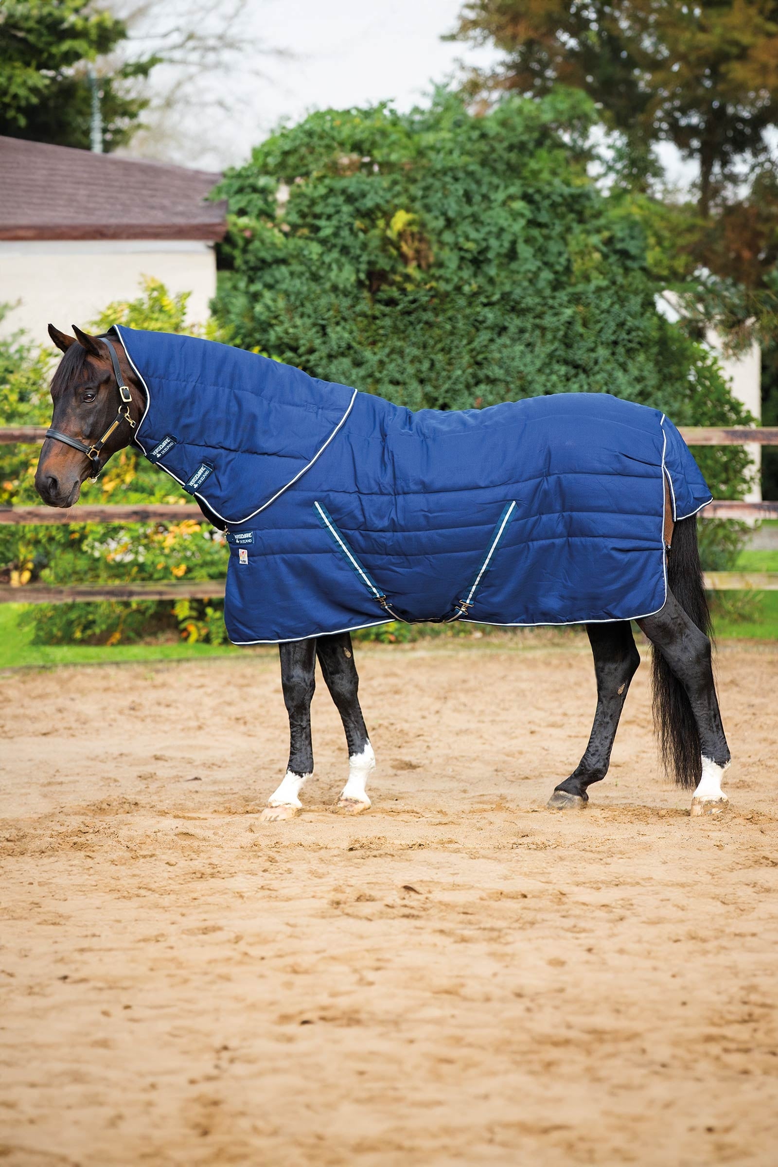 Horseware Rambo Plus Vari-Layer Stalldecke mit abnehmbarem Halsteil, 450 g Pferdedecken