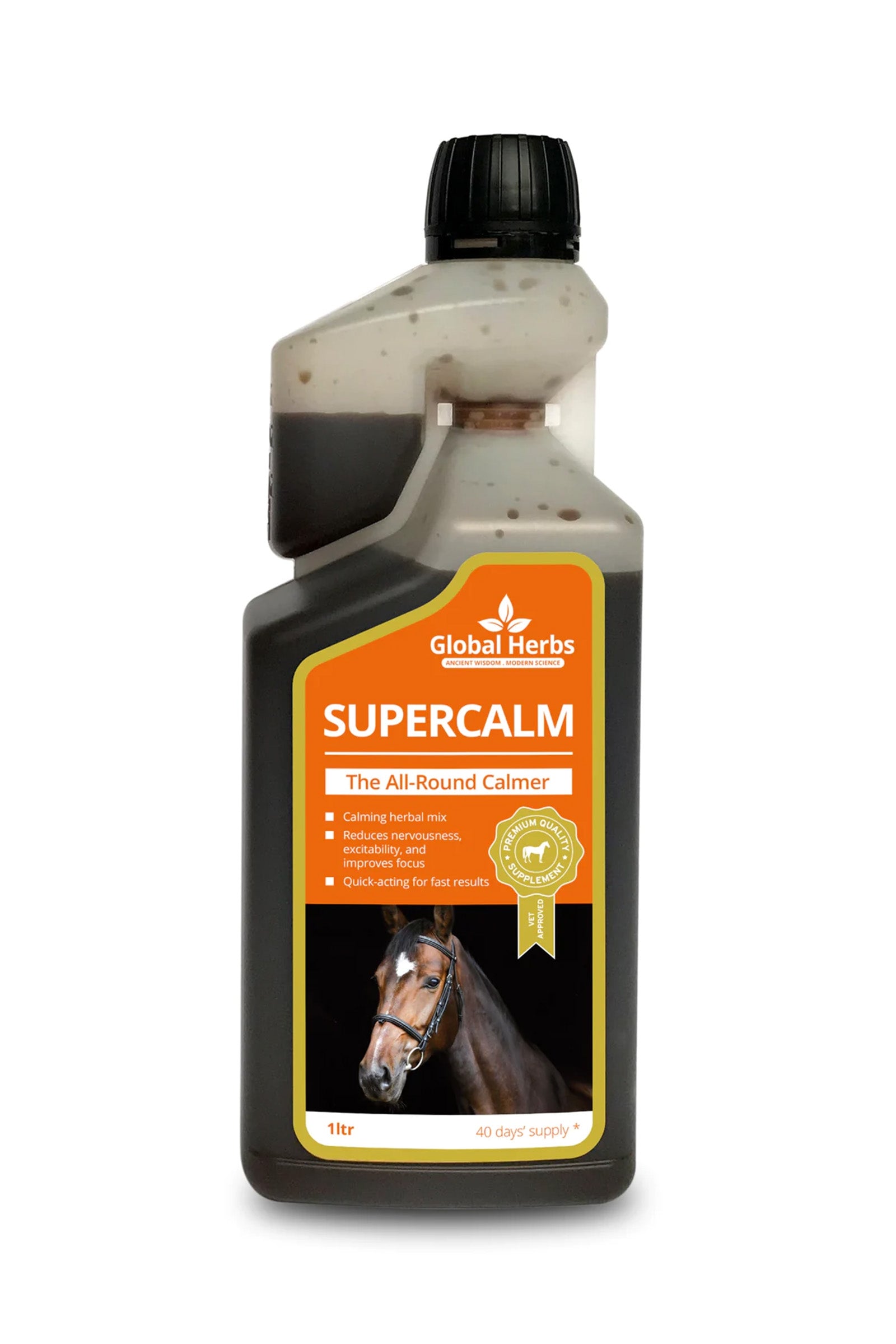 Global Herbs SuperCalm Liquid 1L Horse Feed & Nutrition
