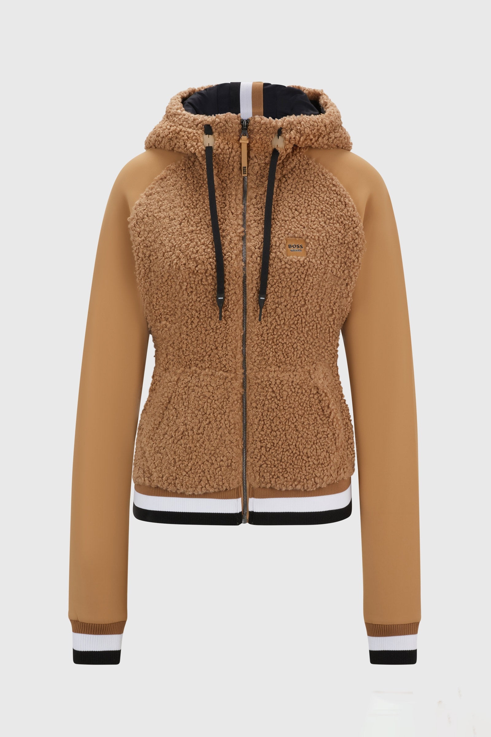 Boss Riva Teddy Hybrid Zip Hoodie Damen Reitbekleidung