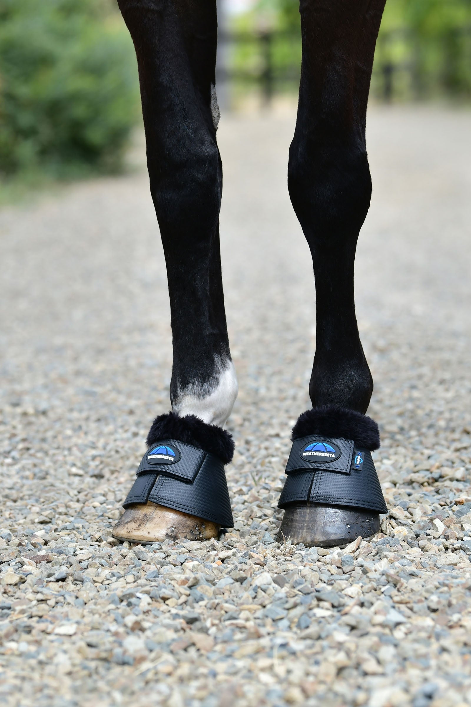 Weatherbeeta Tough-Tec Fleece Trim Bell Boots Leg Protection & Hoof Protection for Horses