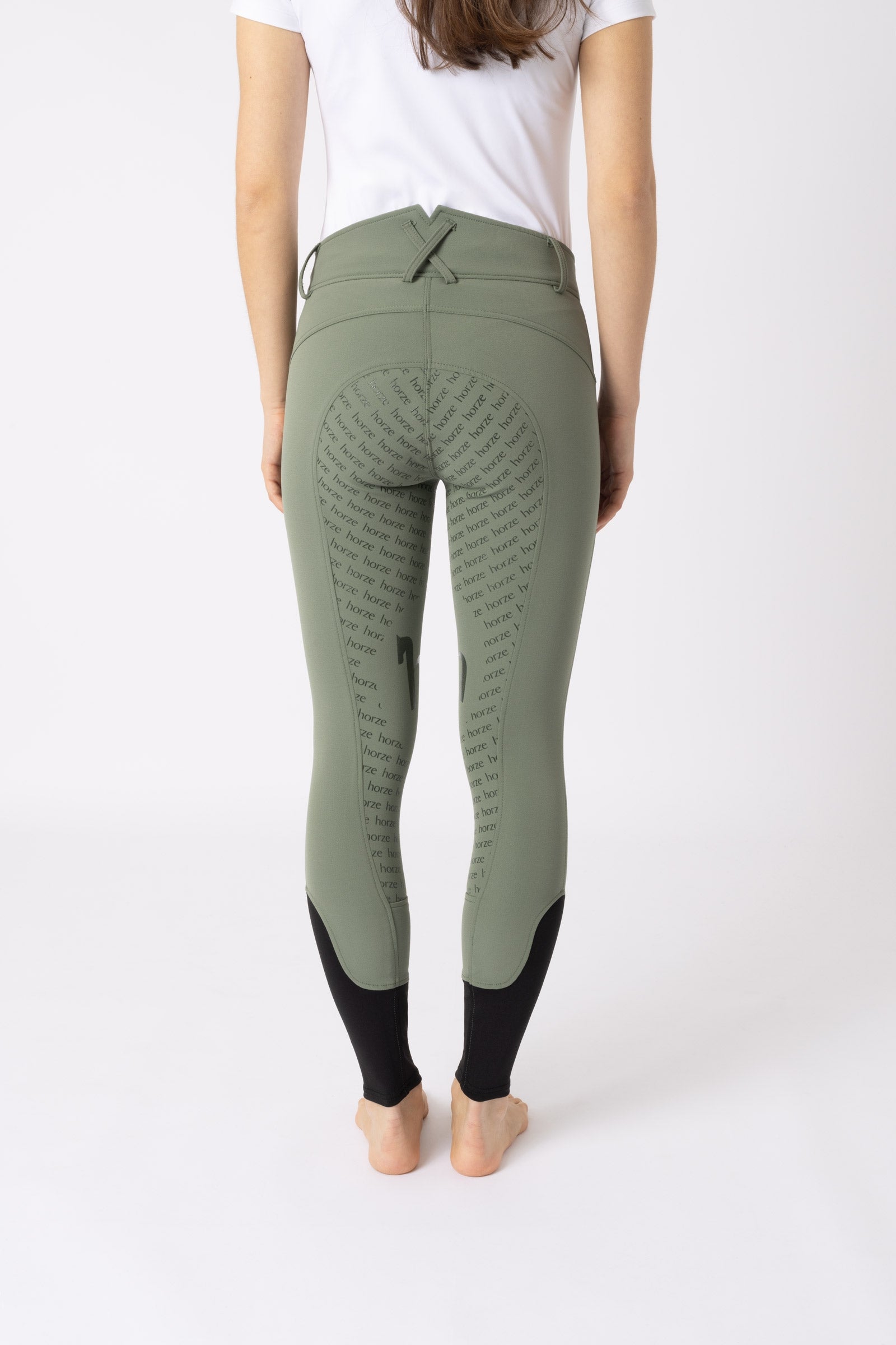 Horze Women's High Waist Silicone Full Seat Breeches Womens Breeches