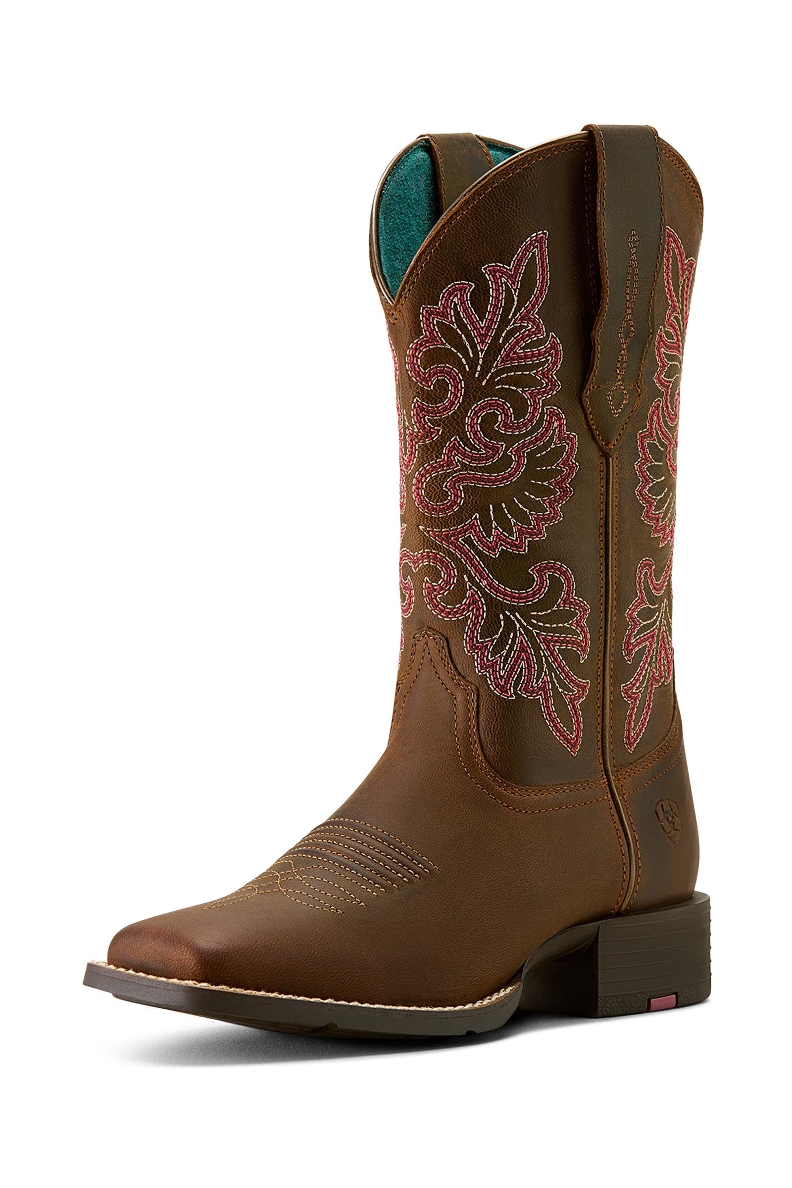 Ariat Round Up Wide Square Toe Damen Westernstiefel Reitstiefel & Reitschuhe